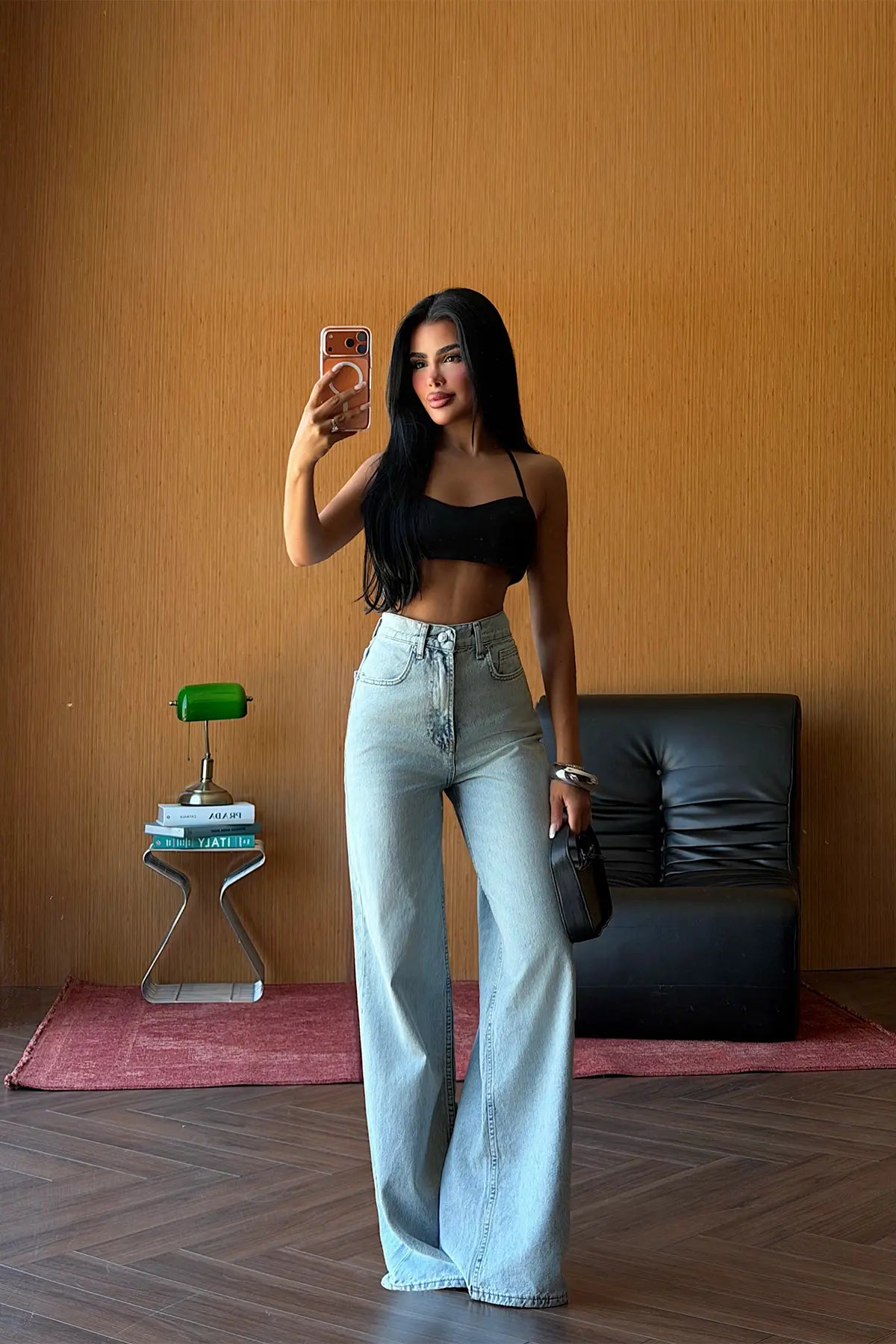 Mavi Yüksek Bel Jean