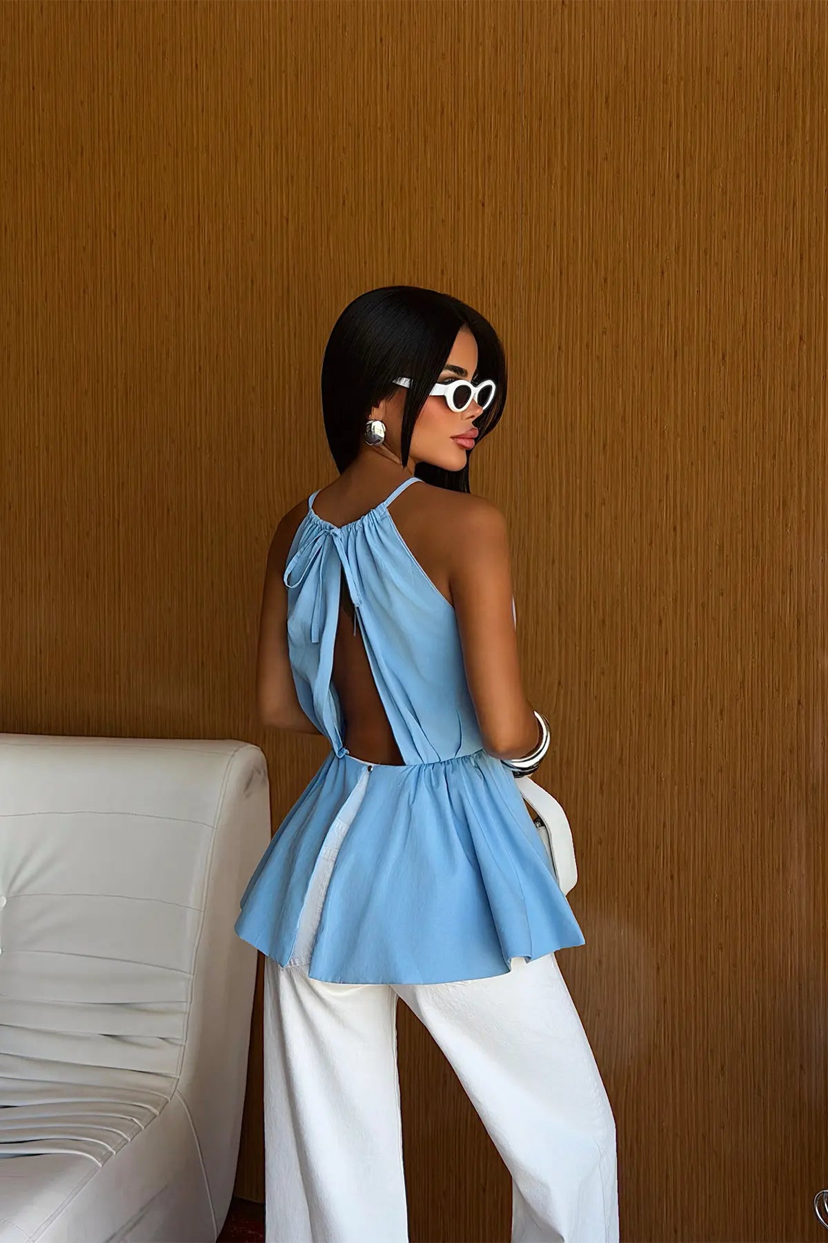 Mavi Smock Bluz