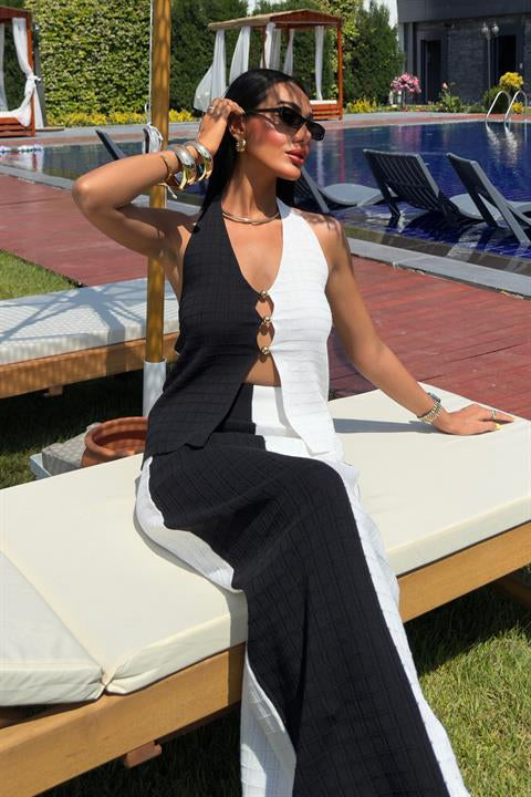 Boncuk Kapamalı Dokulu Kumaş Premium Takım 10142