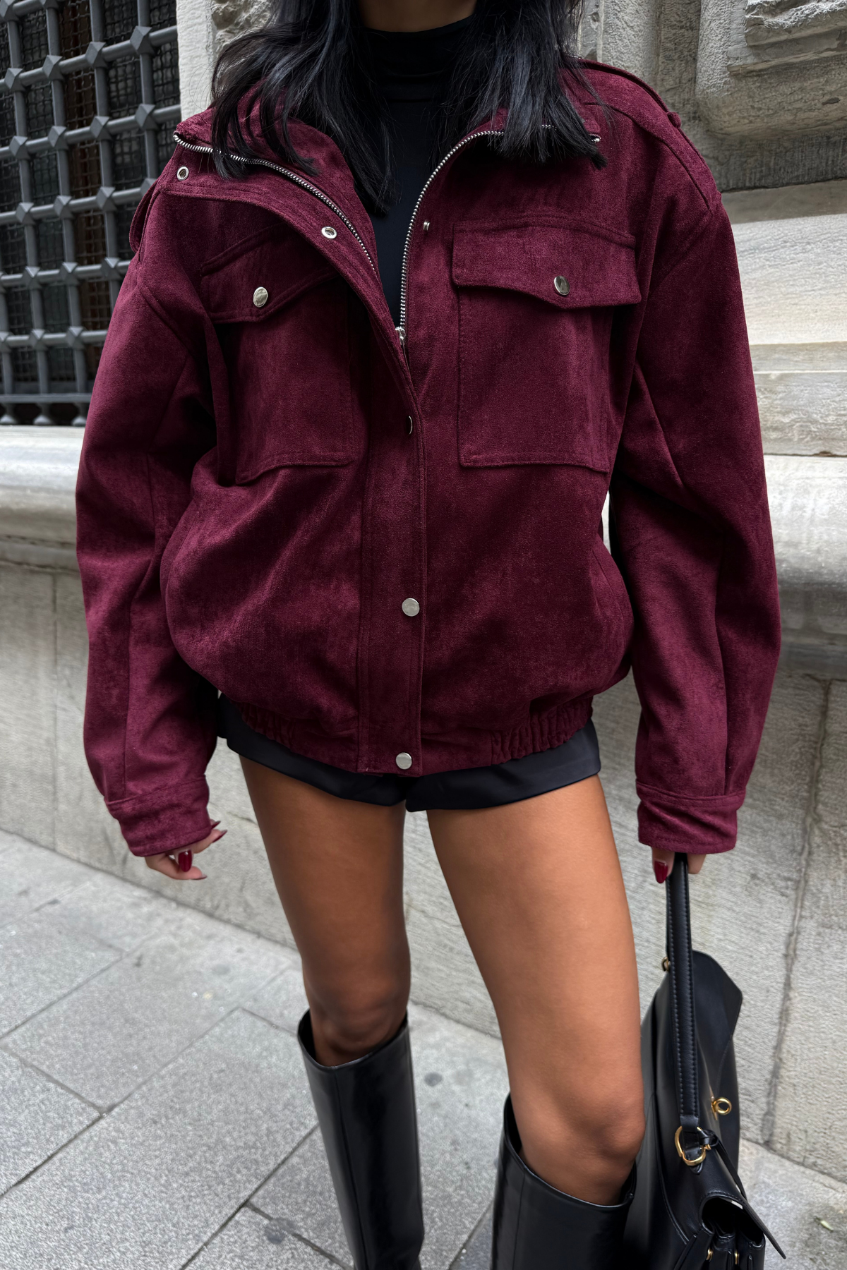 Bordo Pilot Model Süet Mont