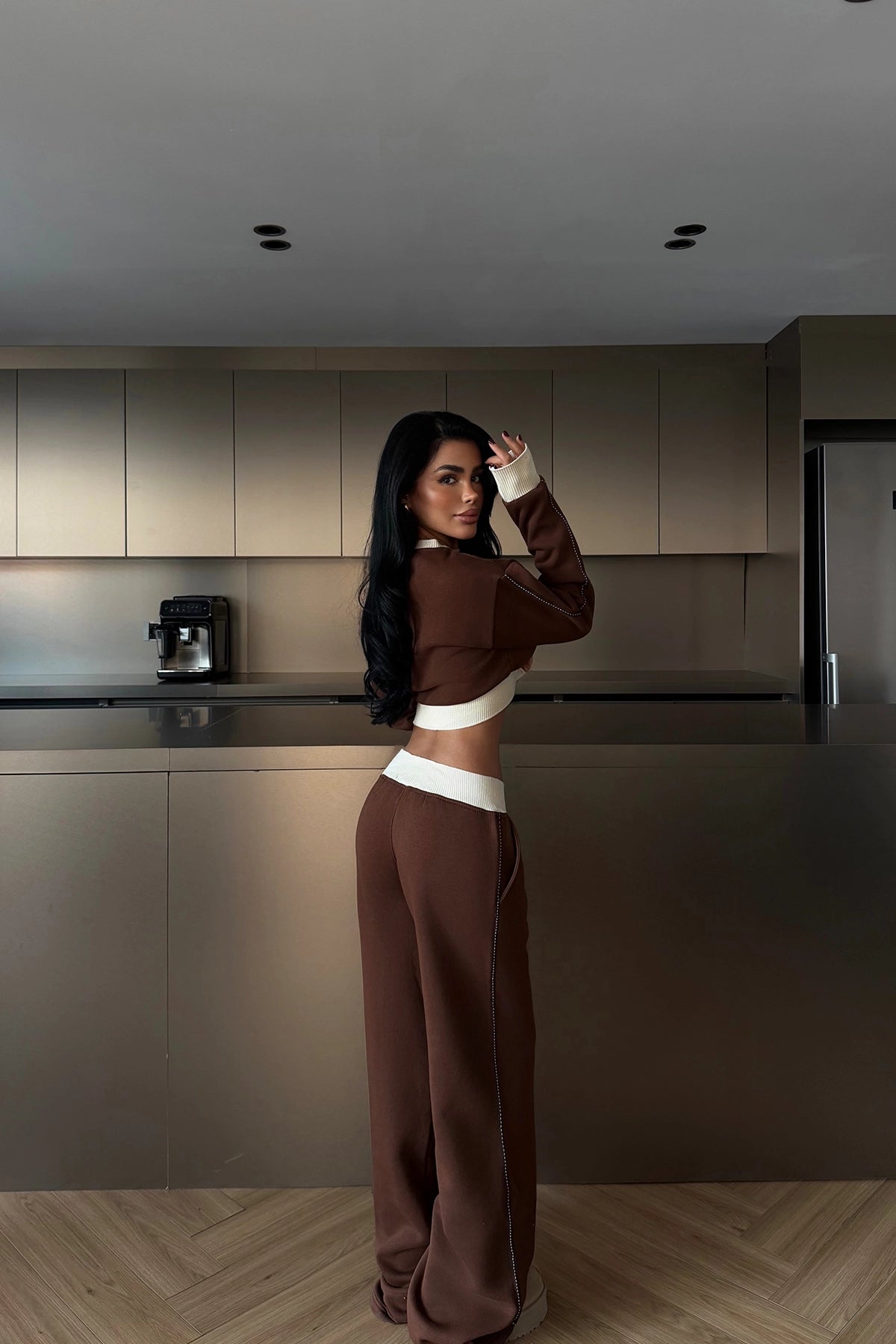 Kahverengi Quill Eşofman Takımı