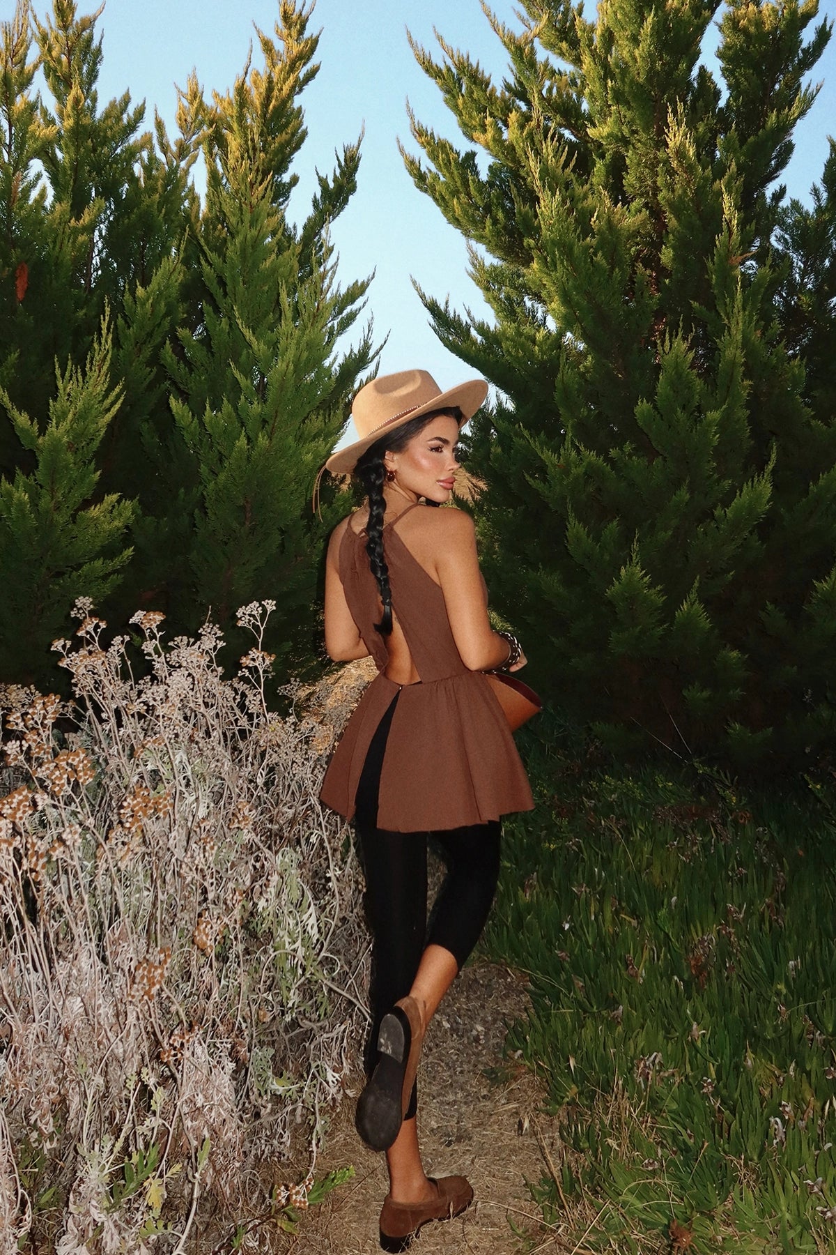 Kahverengi Smock Bluz