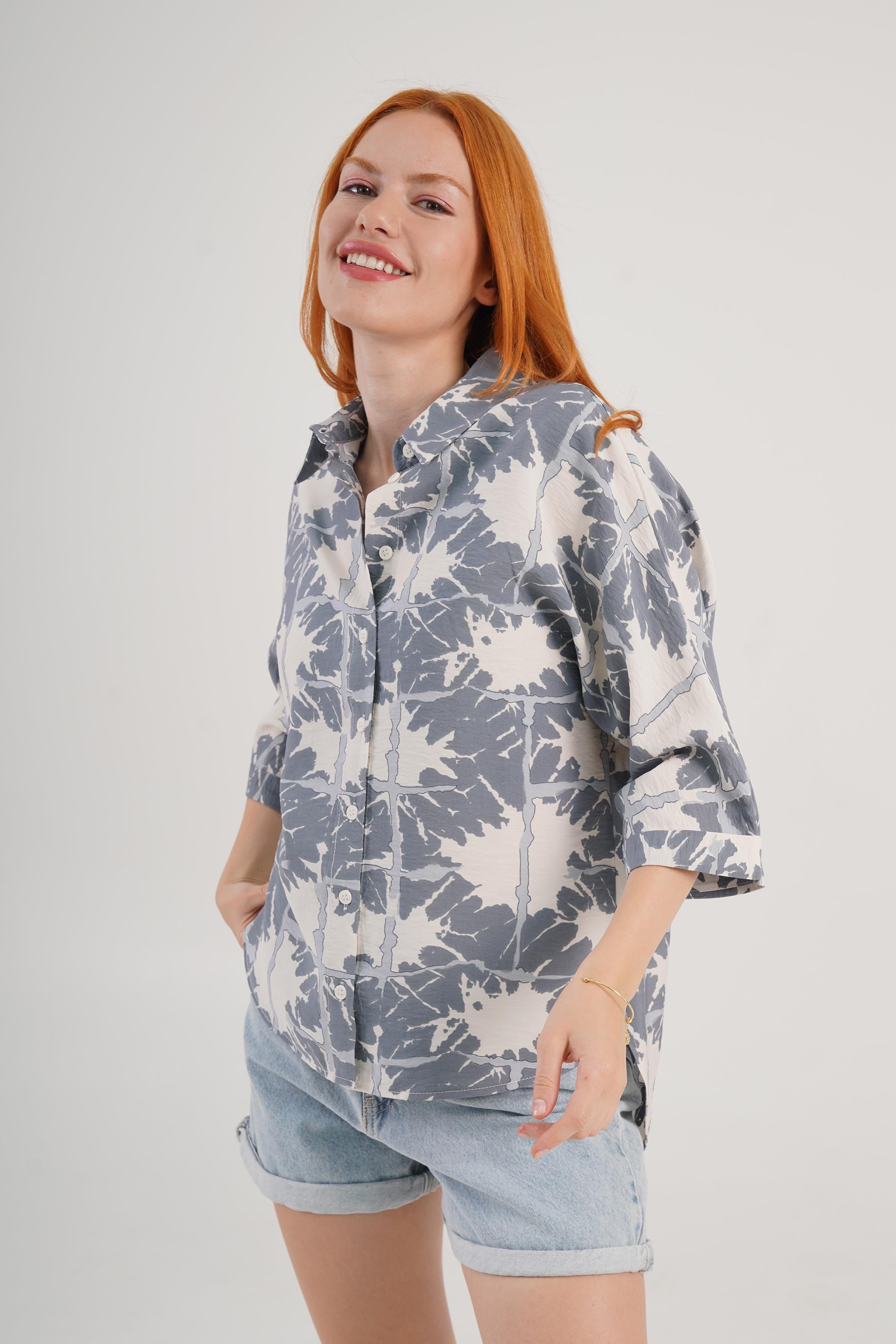 Desenli Toptan Füme Gömlek