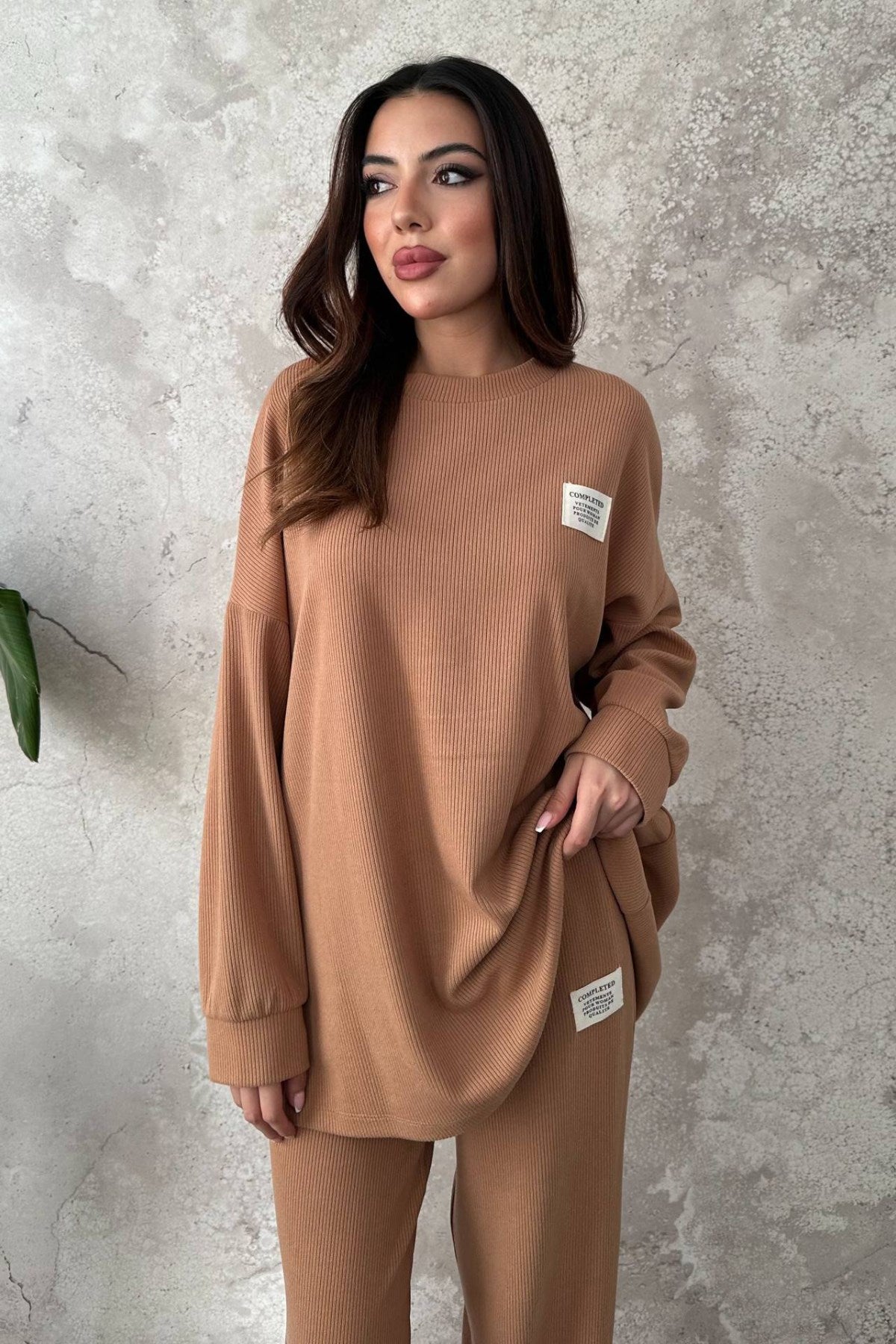 Camel Salaş Sweat Ve Pantolon