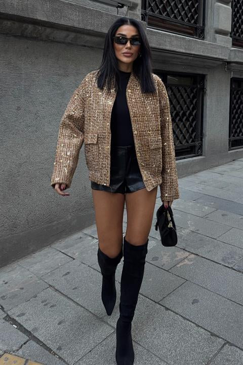 Centre Pul Payet Bomber Ceket 6107 GOLD L/XL