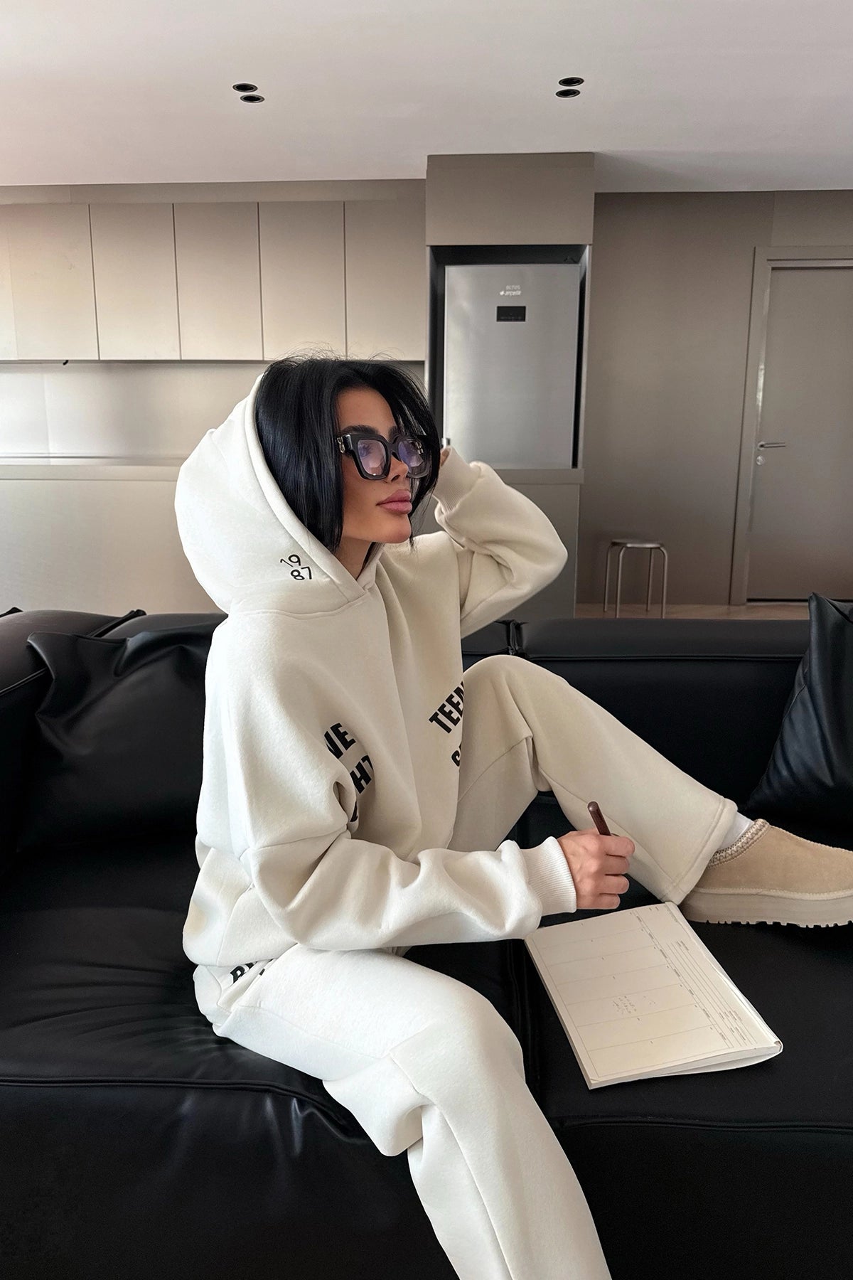 Krem Darcey Eşofman Takım