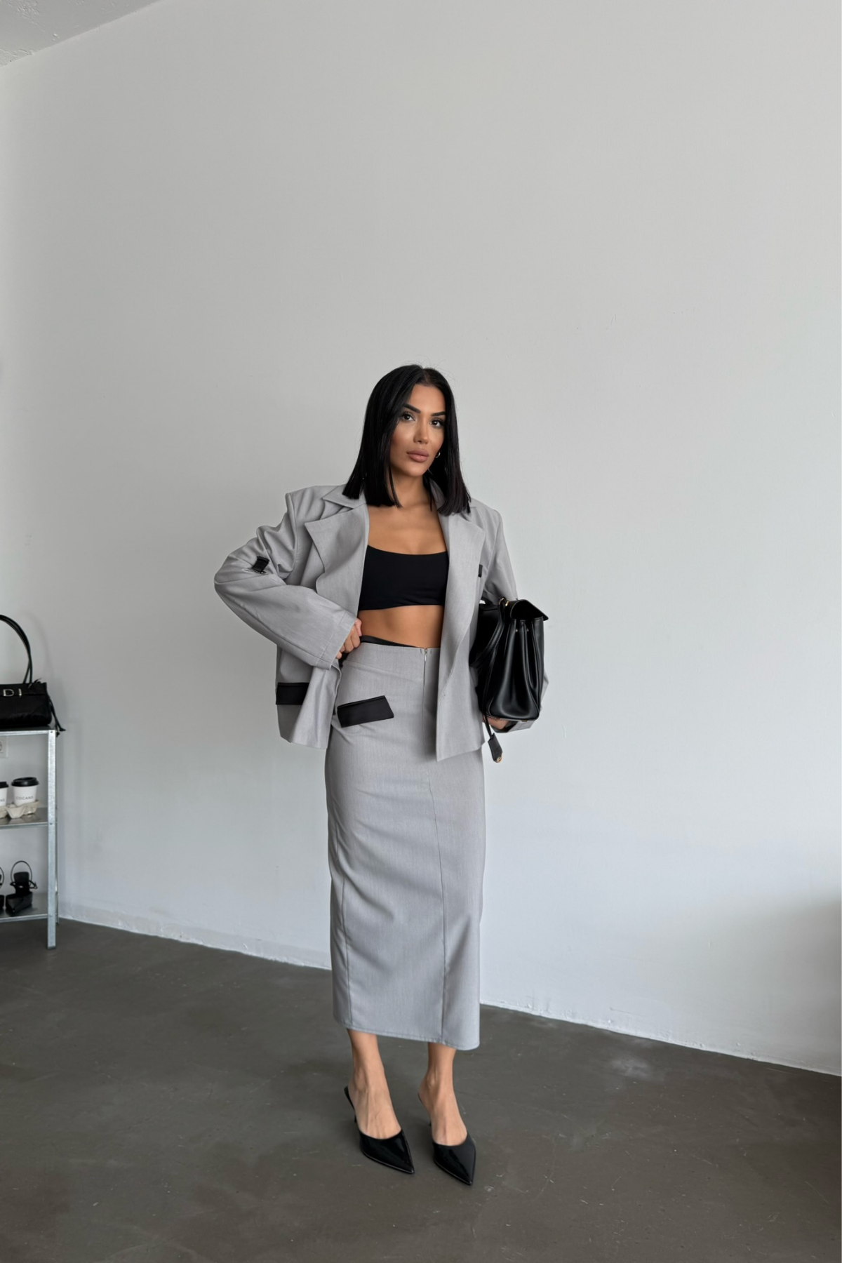 CROP CEKET - ETEK TAKIM - Gri