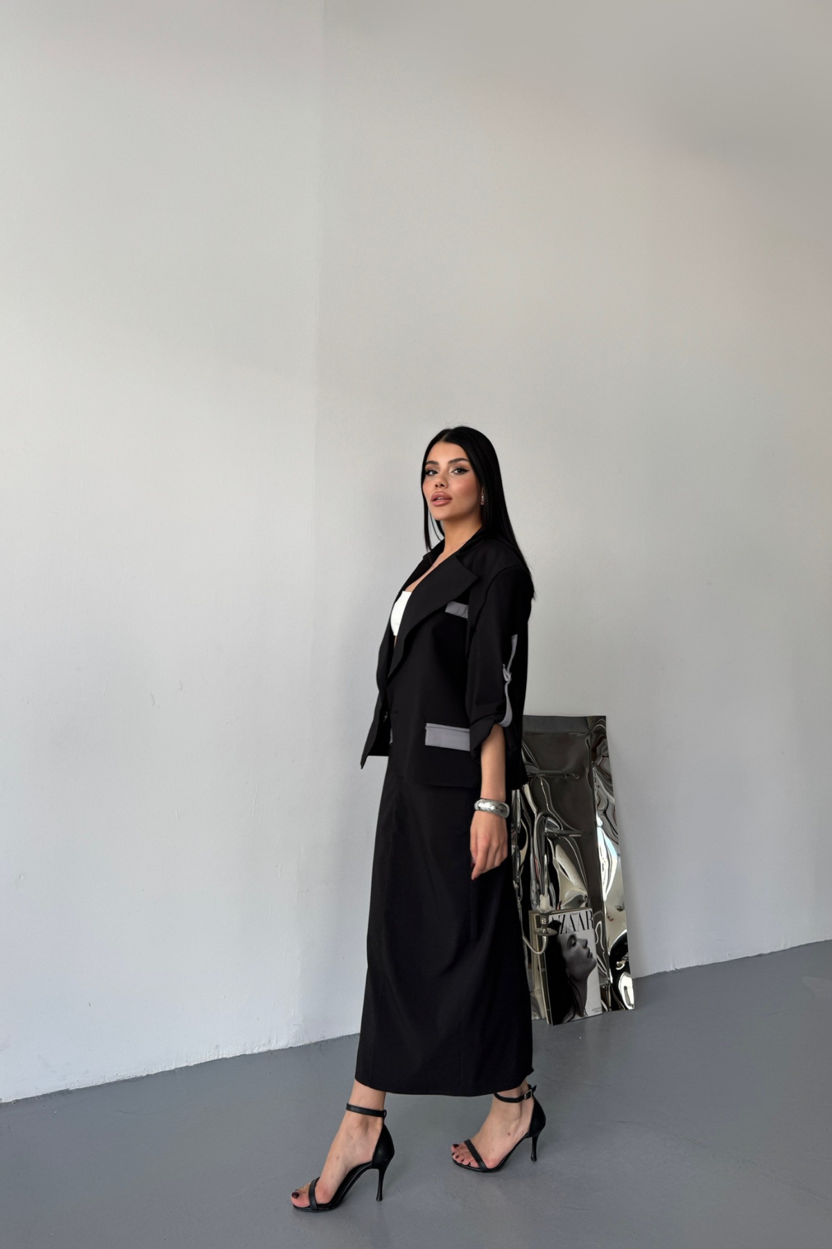 CROP CEKET - ETEK TAKIM - Siyah