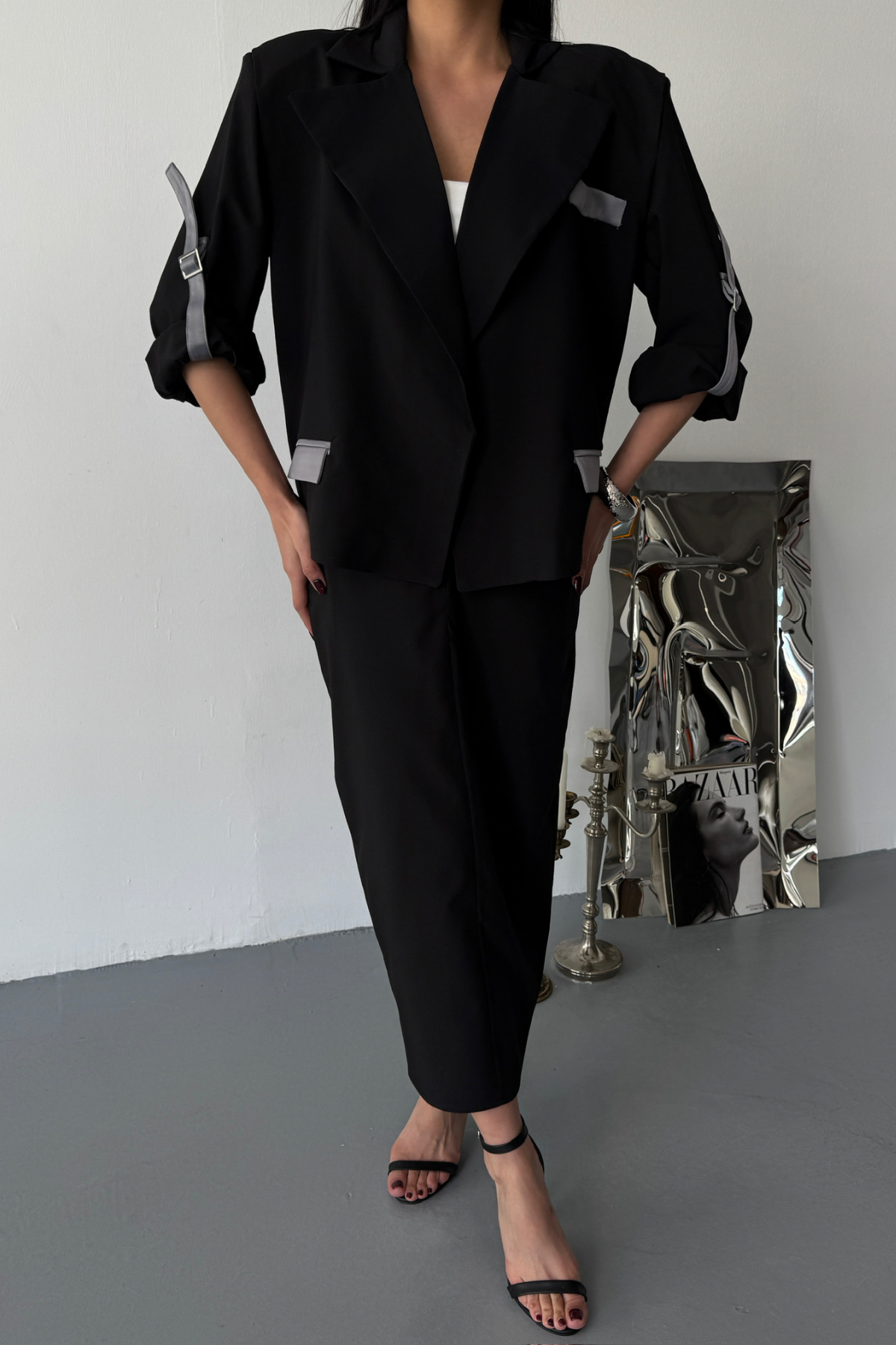 CROP CEKET - ETEK TAKIM - Siyah