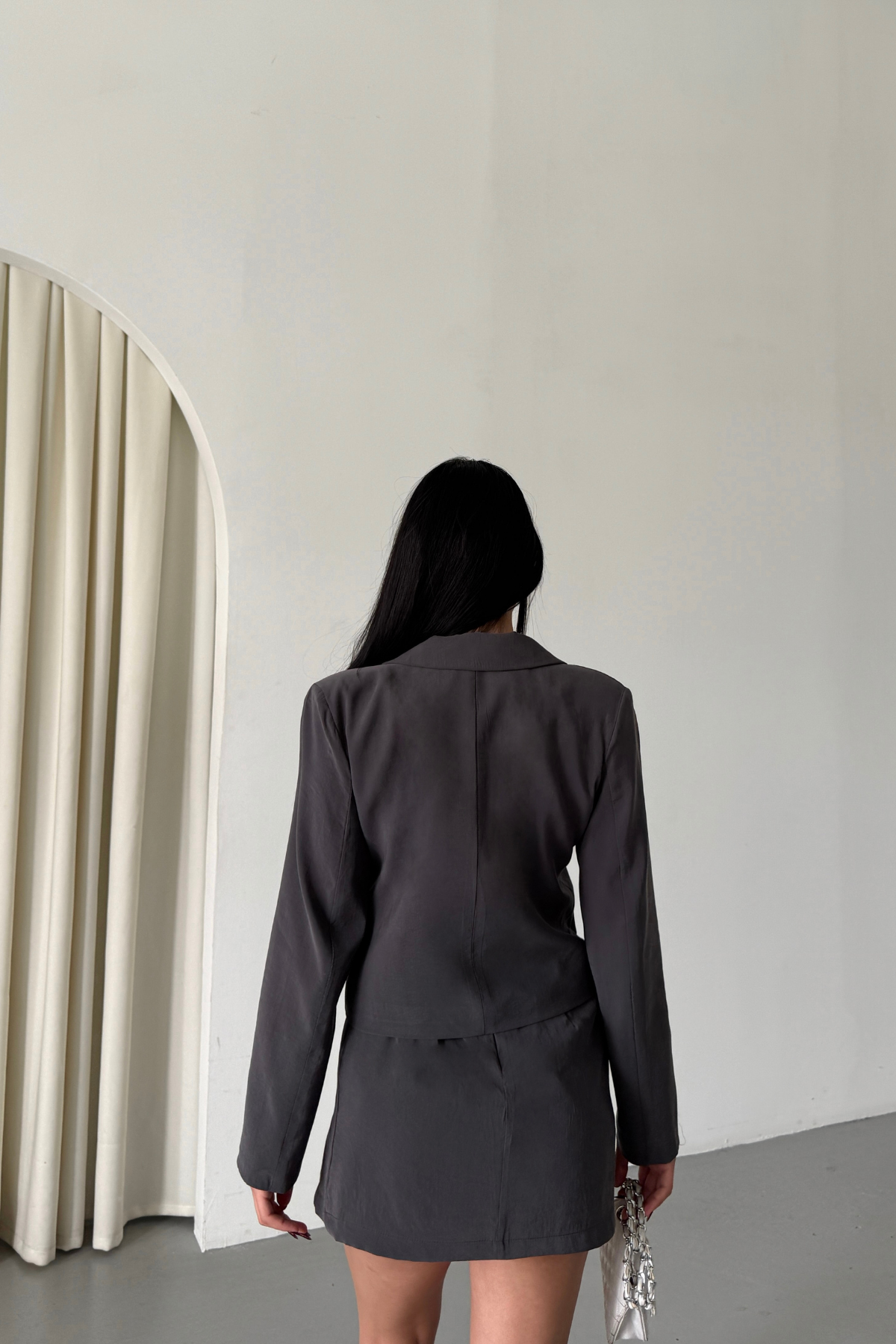 CROP CEKET - KISA ETEK TAKIM - Antrasit