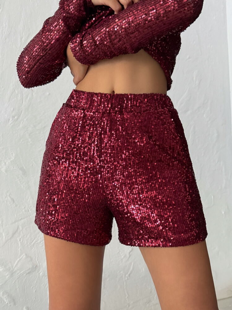 Topshow Işıltılı Payetli Şort