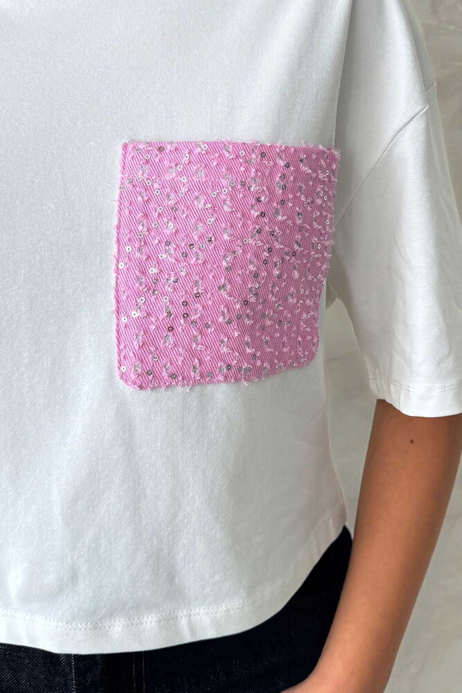 Cep Detaylı Toptan T - Shirt