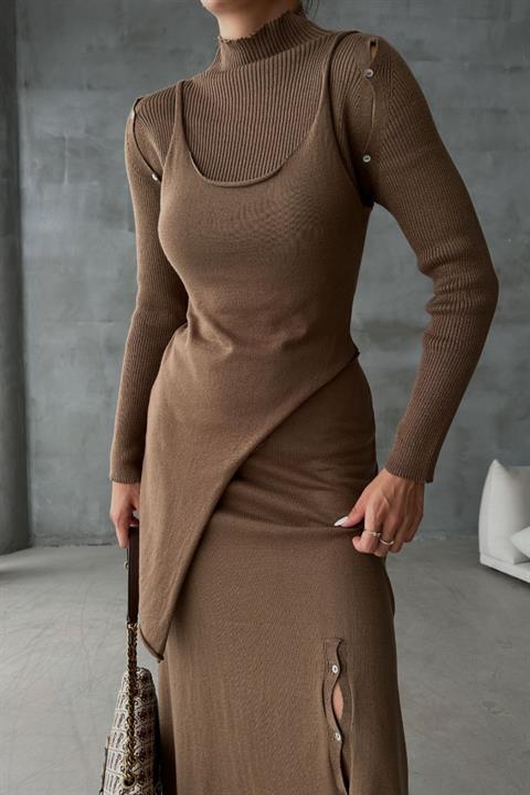 Dasha Düğme Detaylı Midi Takım 9475-23
