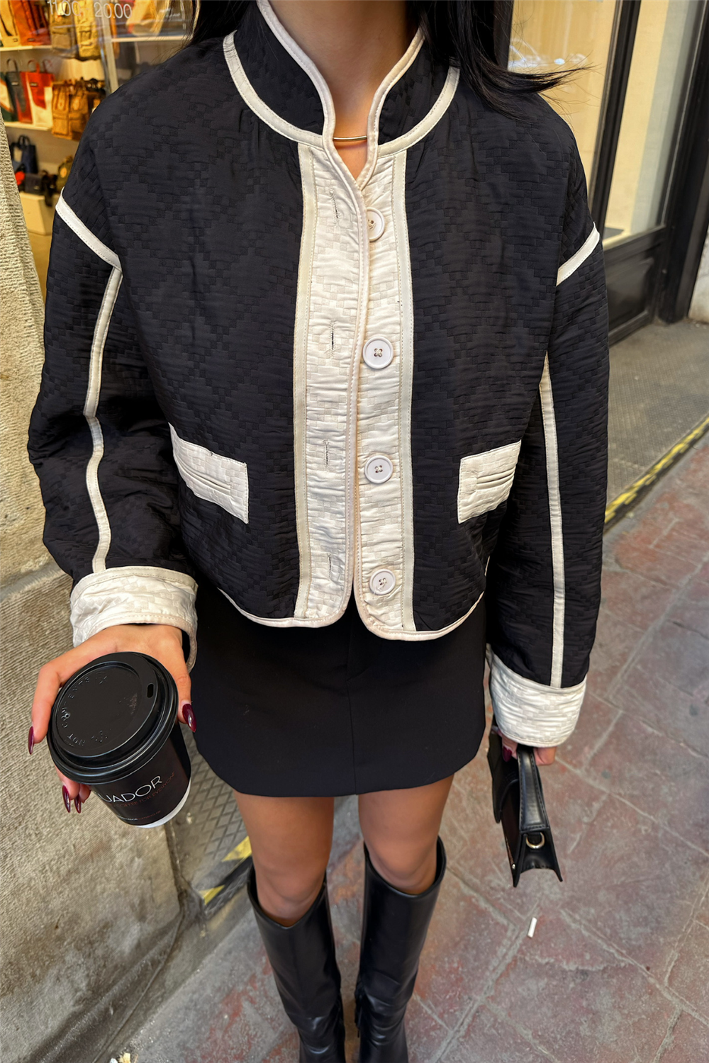 ELYAFLI CROP MONT LANDO KUMAŞ - Siyah