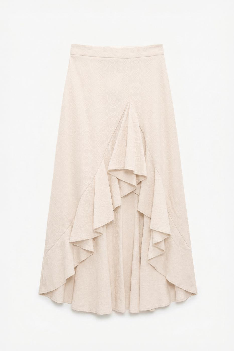 Ruffled Midi Skirt