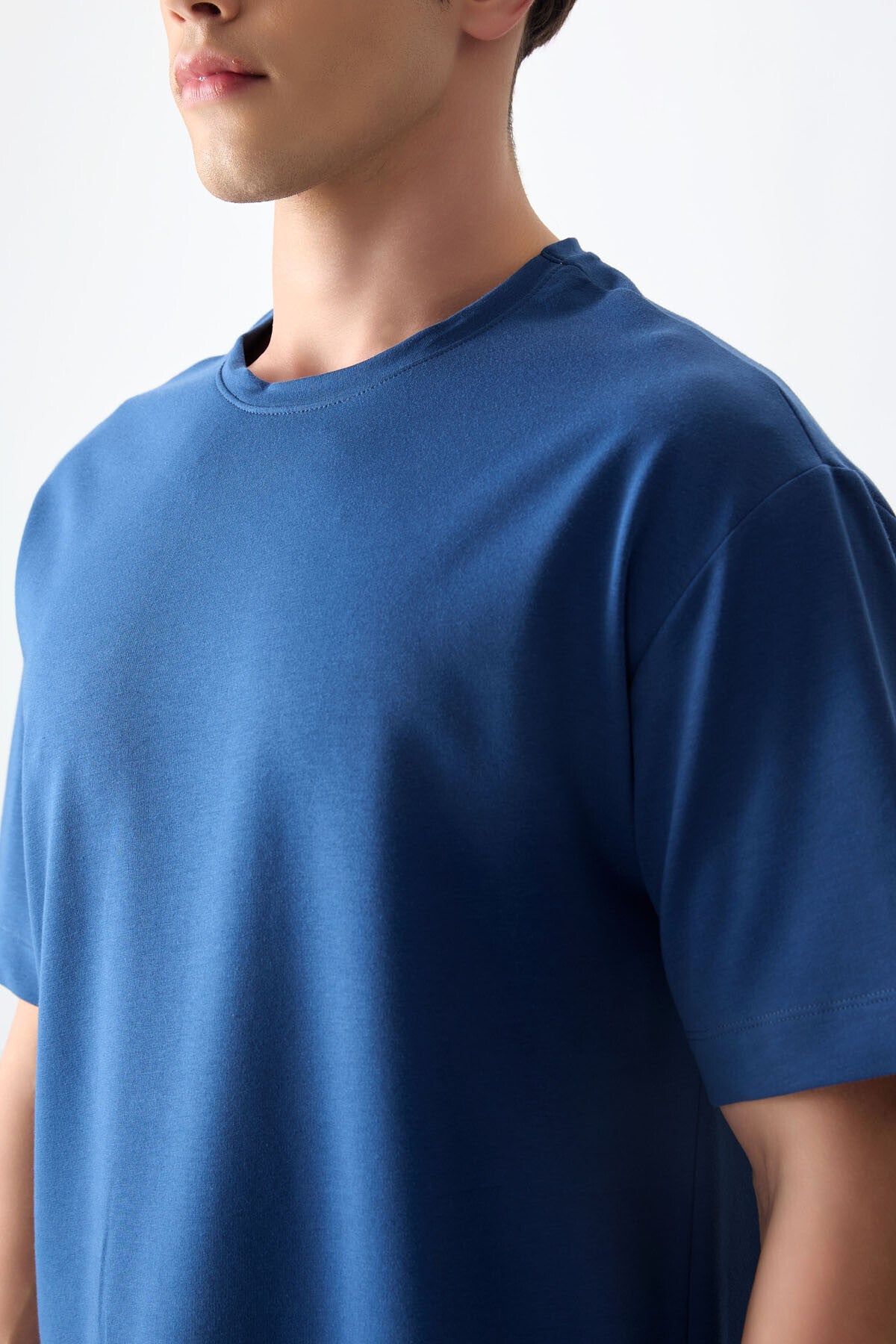 Parlament Pamuklu Kalın Yumuşak Dokulu Oversize Fit Basic Erkek T-Shirt - 88377