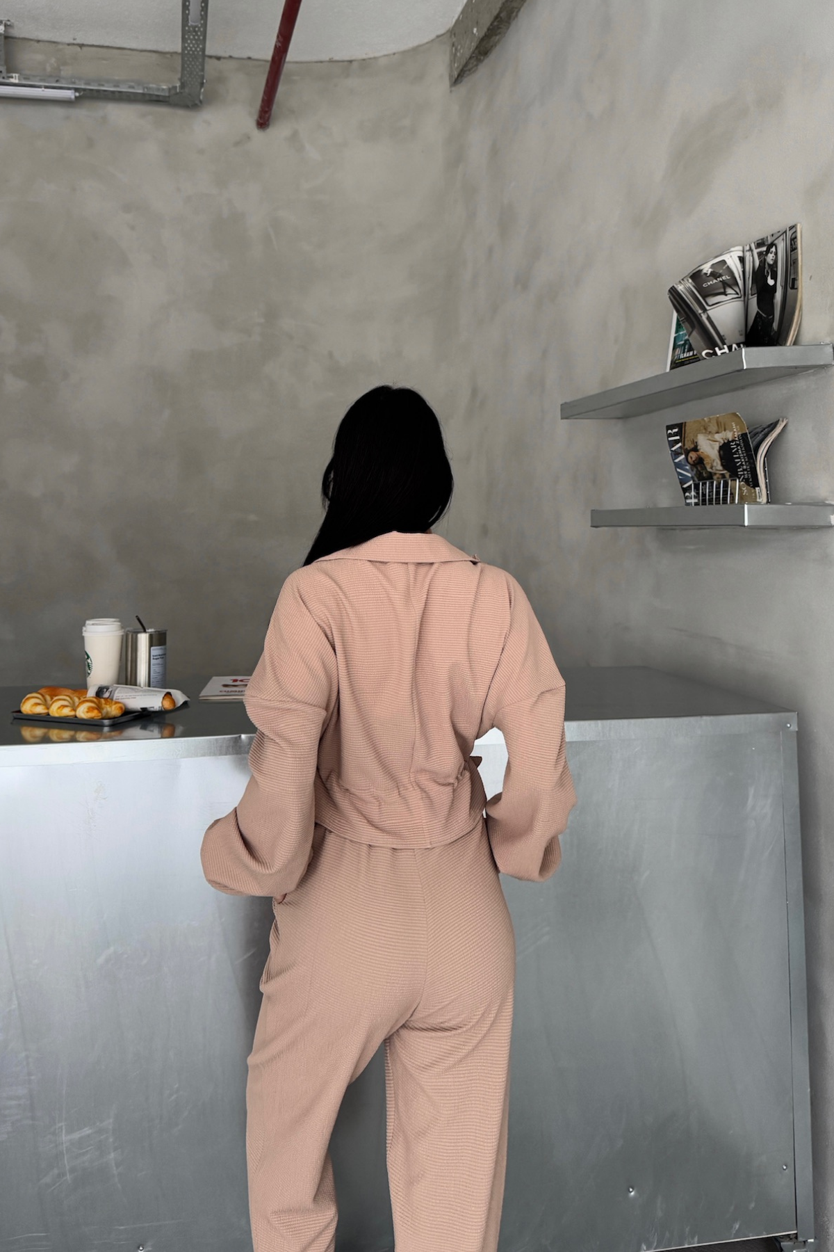 EŞOFMAN TAKIM GİFT KUMAŞ - Bej