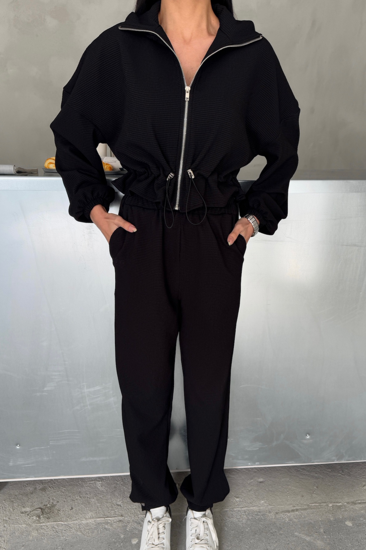 EŞOFMAN TAKIM GİFT KUMAŞ - Siyah