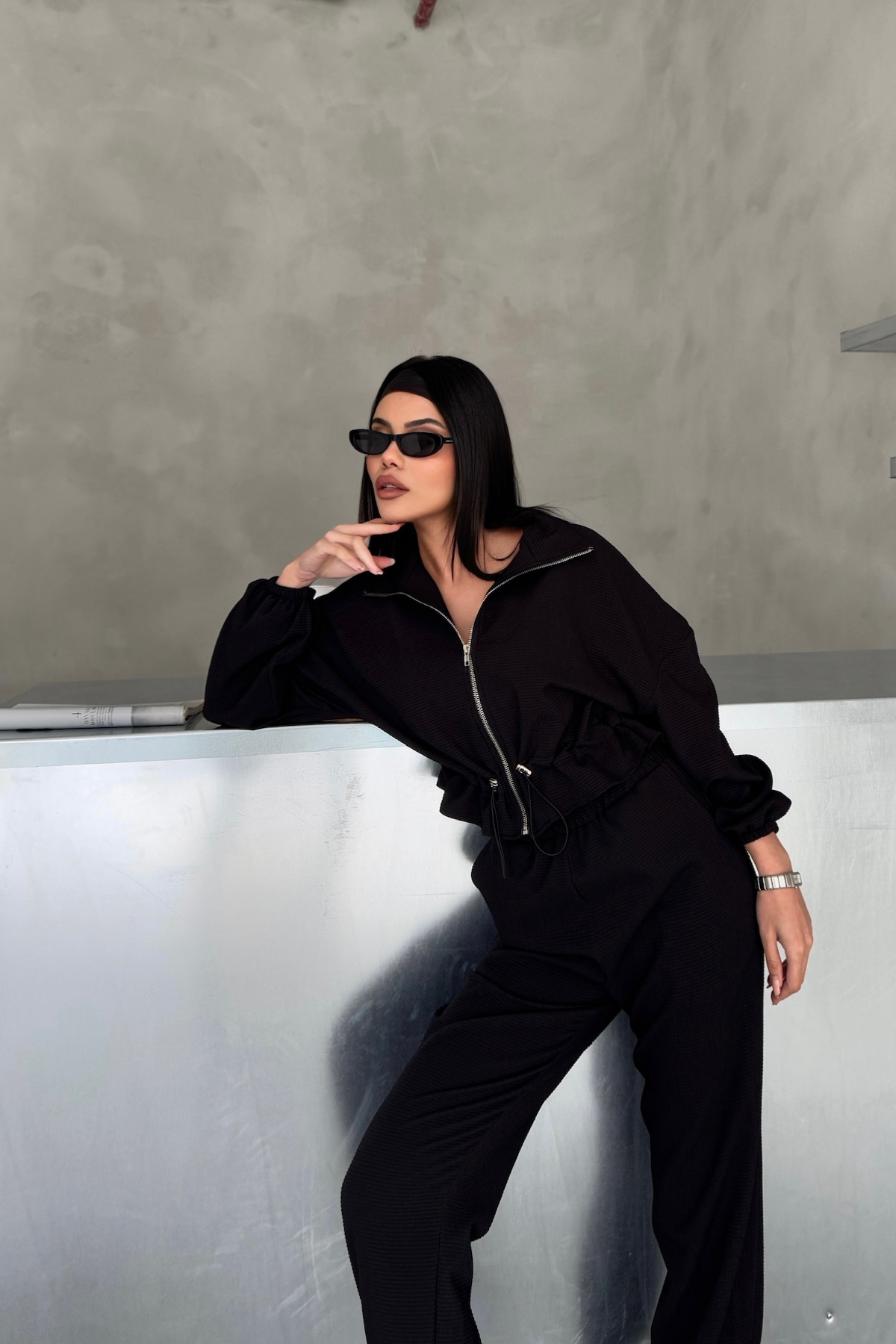 EŞOFMAN TAKIM GİFT KUMAŞ - Siyah