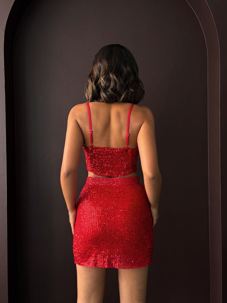 Topshow - Toptan Payetli Mini Etek - Şık Gece Ve Parti Modası