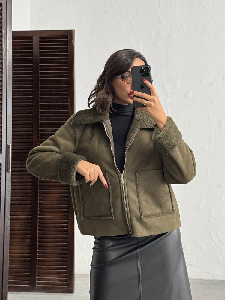Topshow Süet Tavşan Lamine Toptan Mont