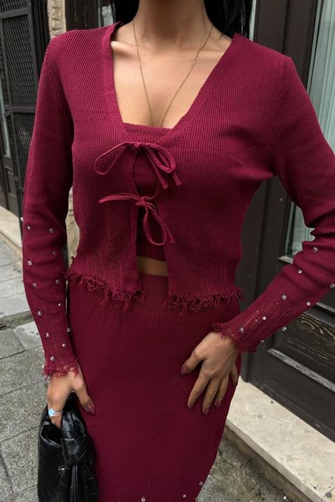 Ferry İnci Detaylı Üçlü Takım 9879