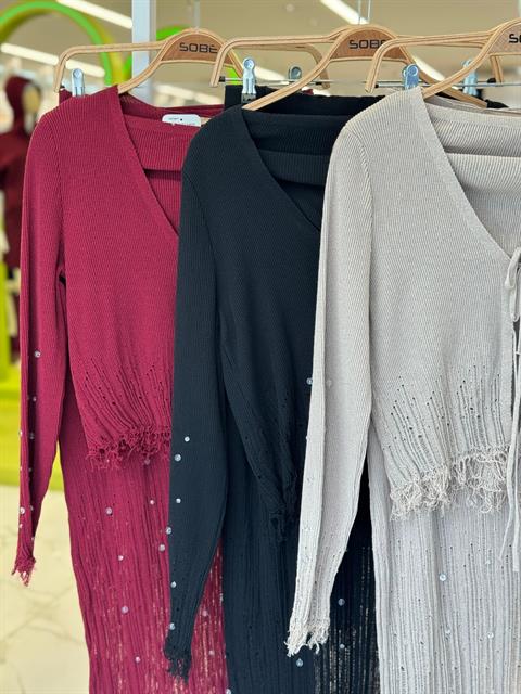 Ferry İnci Detaylı Üçlü Takım 9879