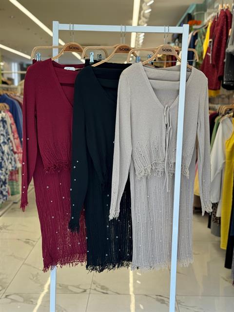 Ferry İnci Detaylı Üçlü Takım 9879