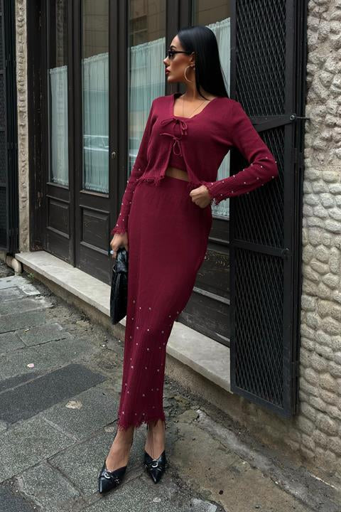 Ferry İnci Detaylı Üçlü Takım 9879