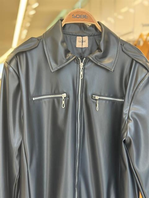 Florie Oversize Suni Deri Ceket 6108