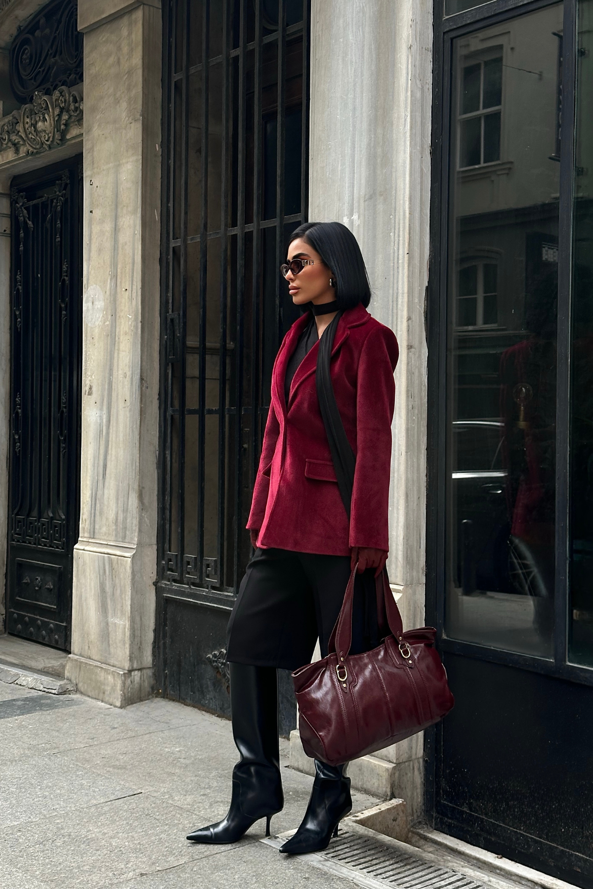 FOX KUMAŞ TEK DÜĞME BLAZER CEKET - Bordo