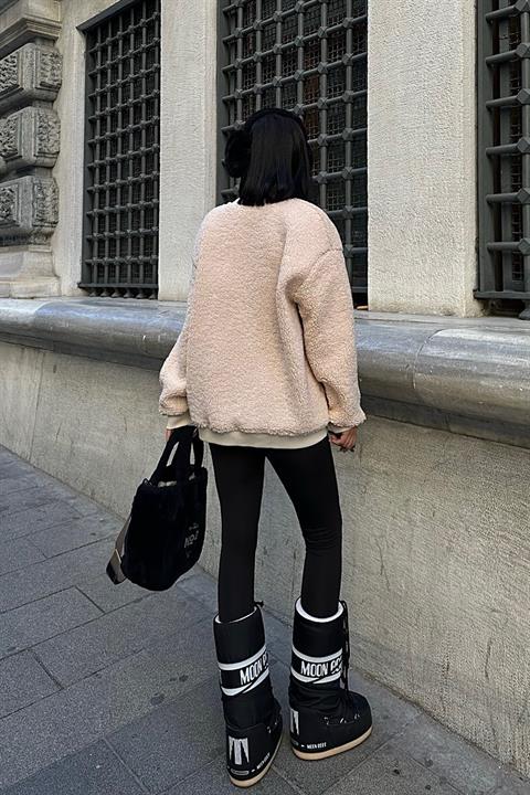 Göğsü Denim Garnili Sweatshirt 3402
