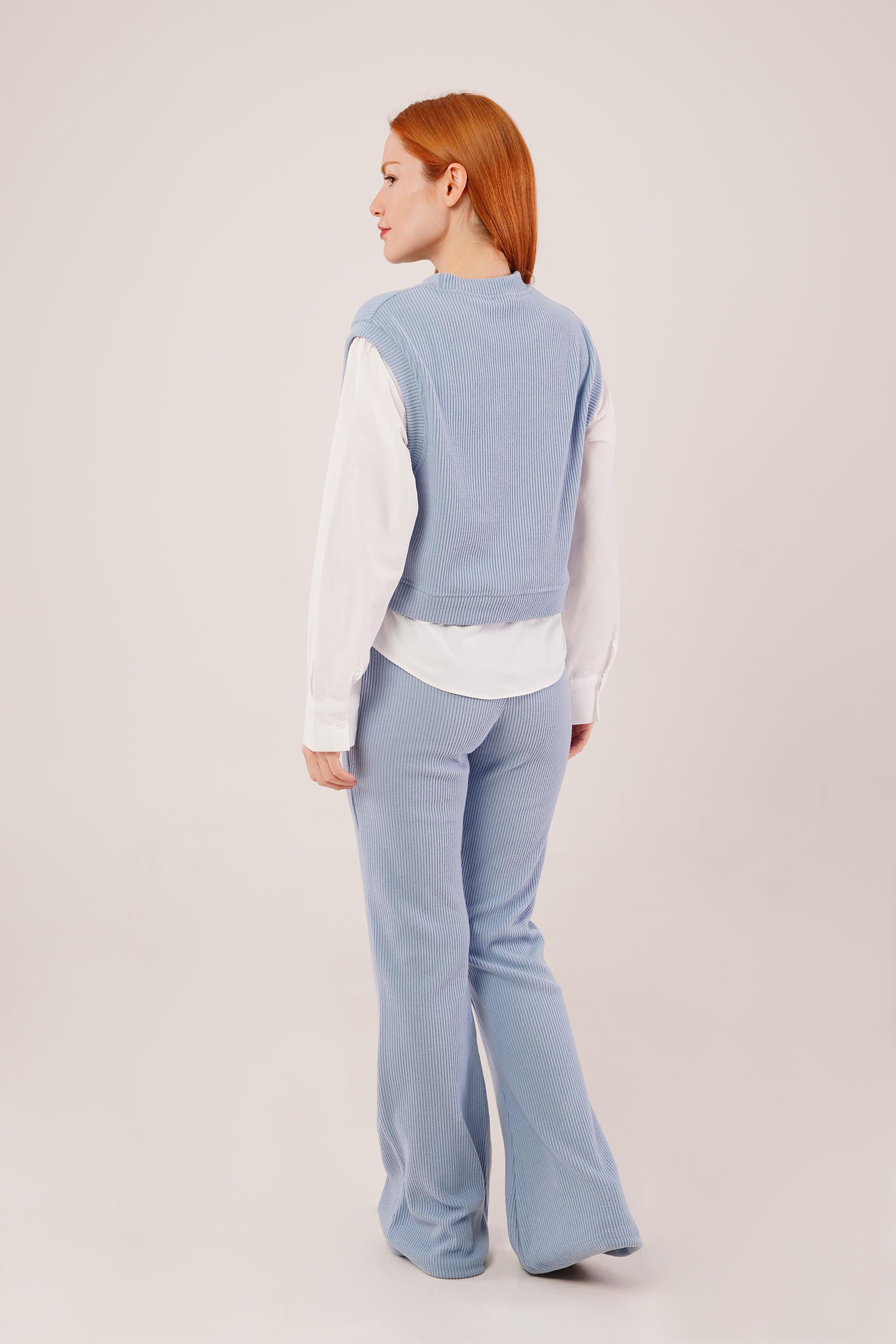 Gömlek Kol Flex Mavi Toptan İkili Takım