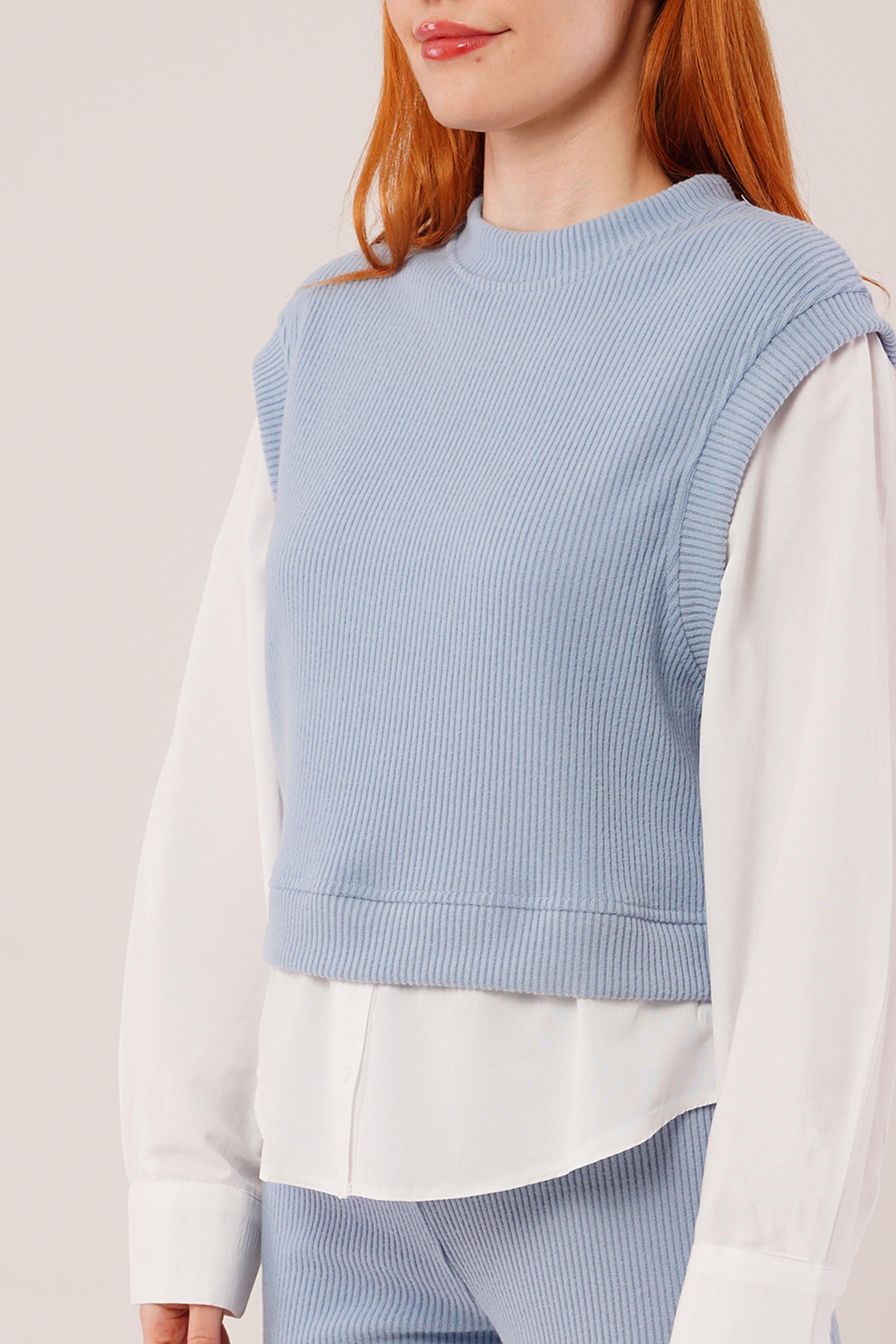 Gömlek Kol Flex Mavi Toptan İkili Takım