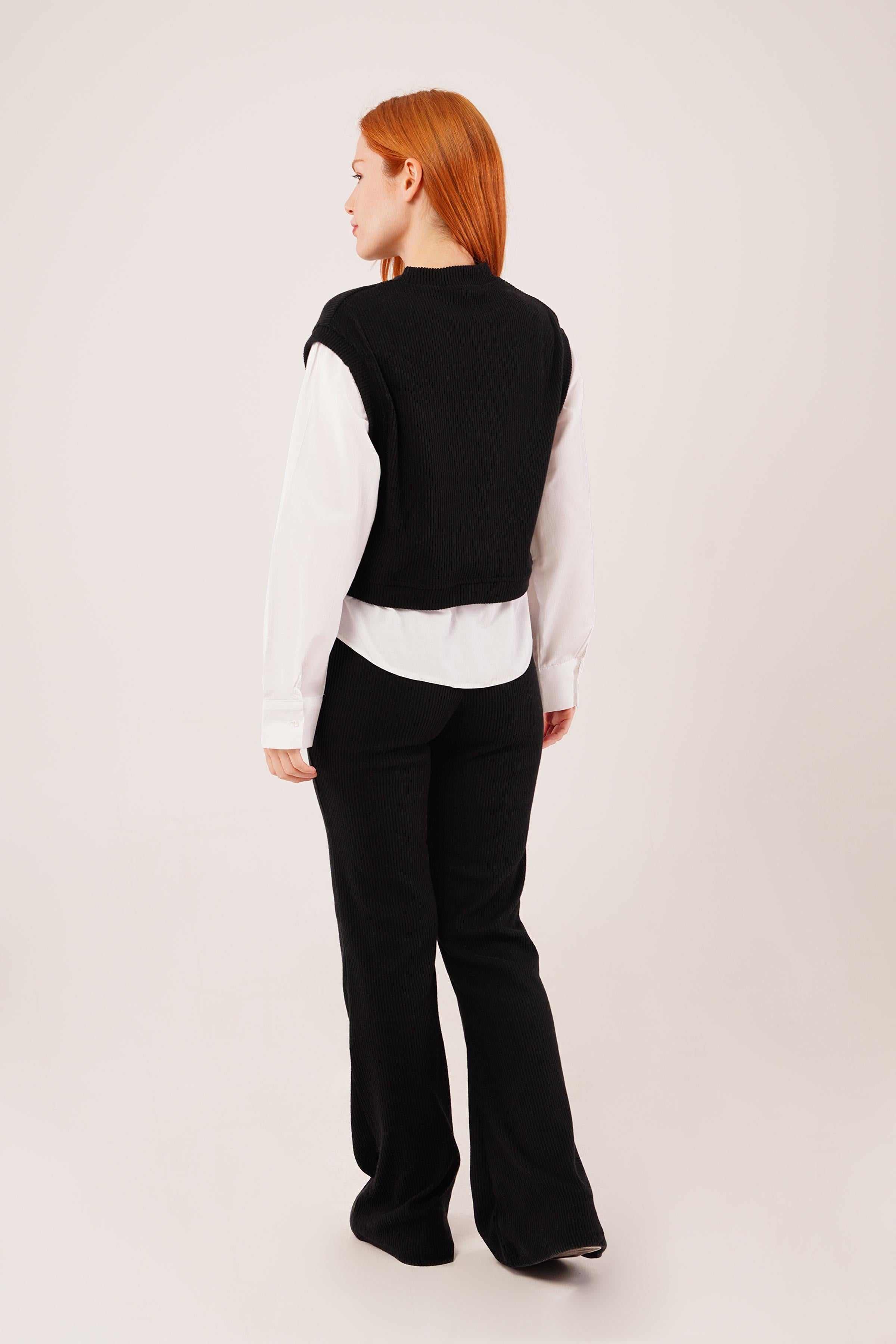 Gömlek Kol Flex Siyah Toptan İkili Takım