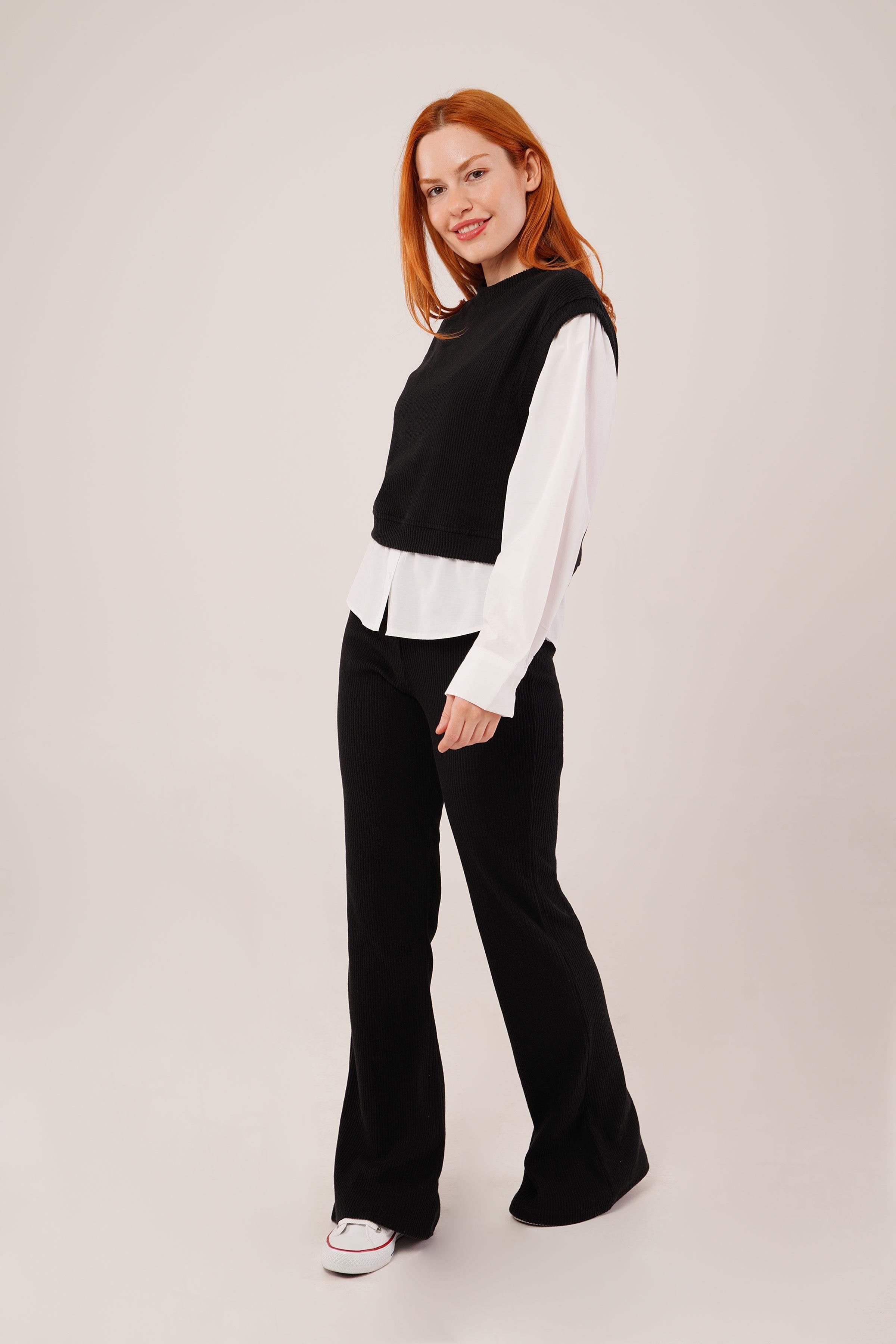 Gömlek Kol Flex Siyah Toptan İkili Takım