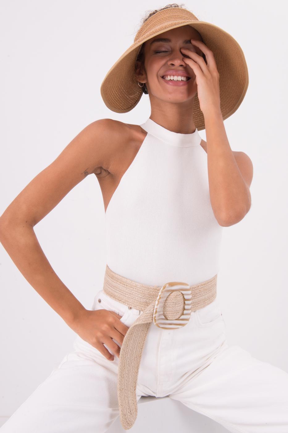 Halter Neck Knit Top