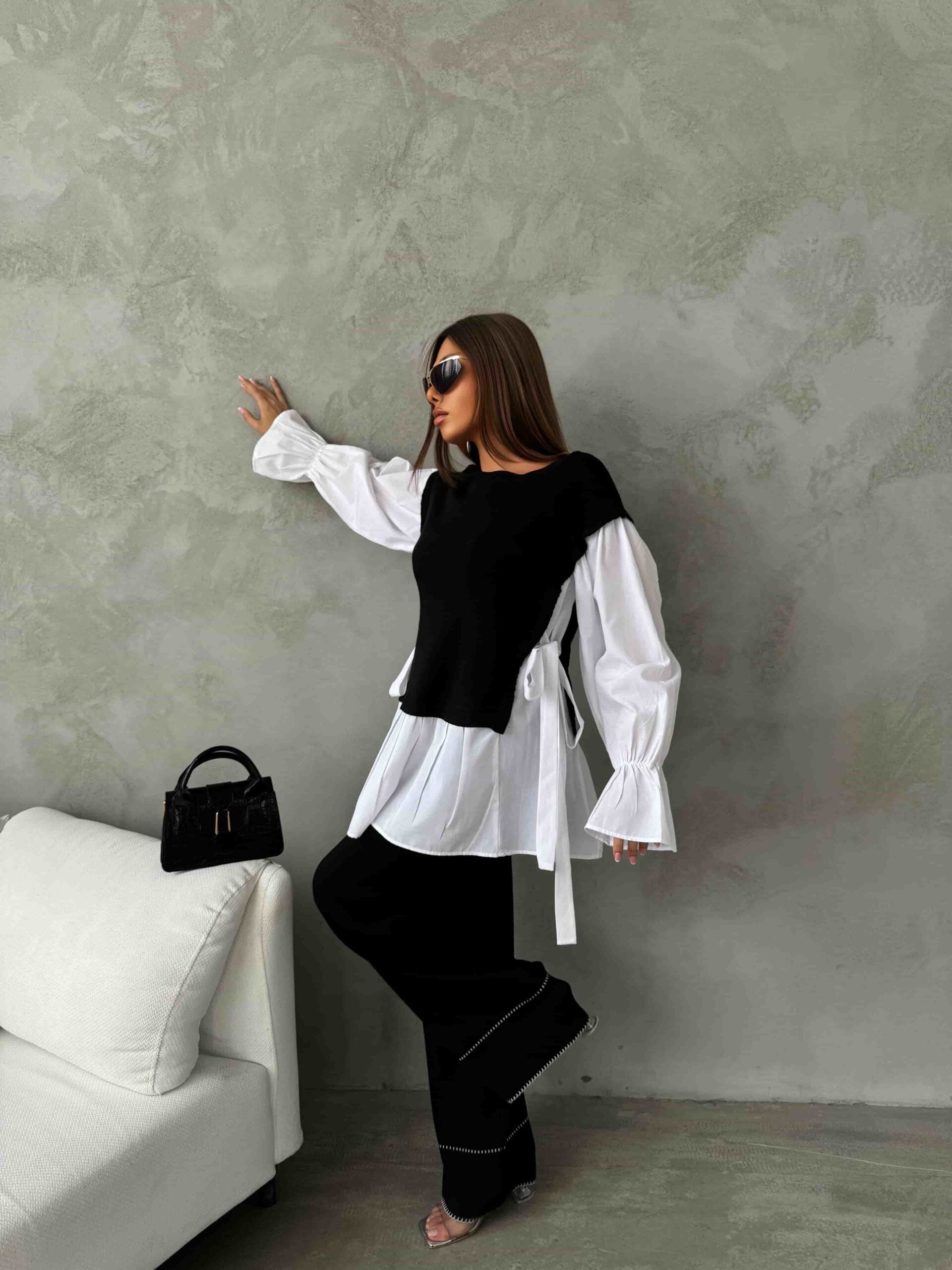 Gömlek Detay Triko Takım 1503