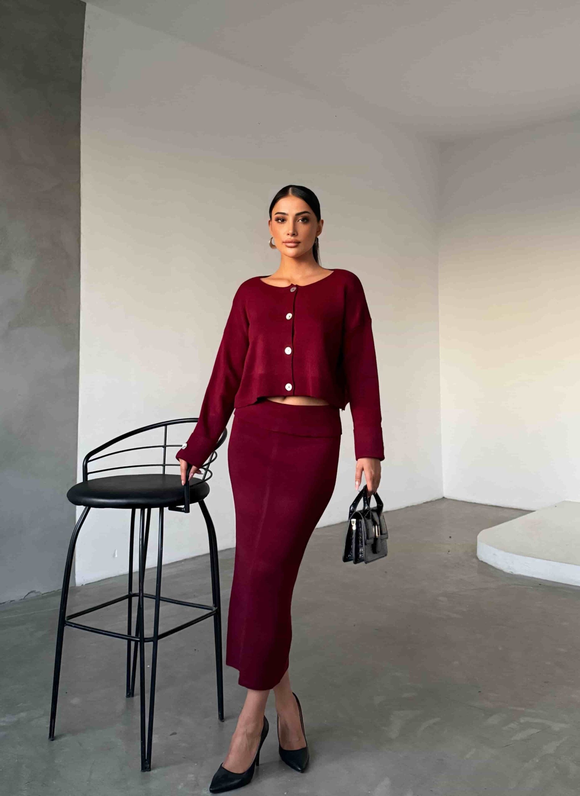 Etek Ceket Triko Takım 1516