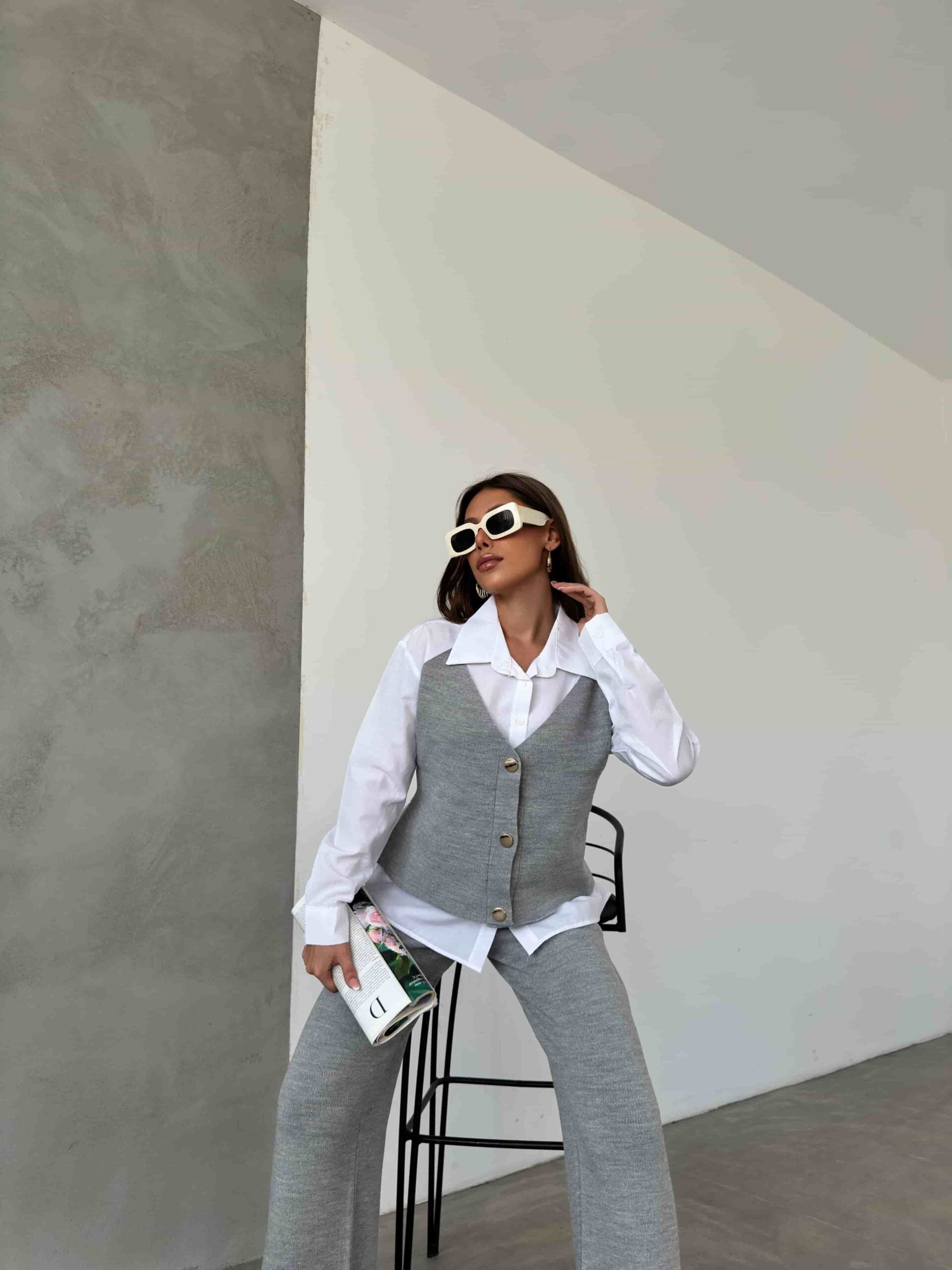 Süveter Detay Triko Takım 1514