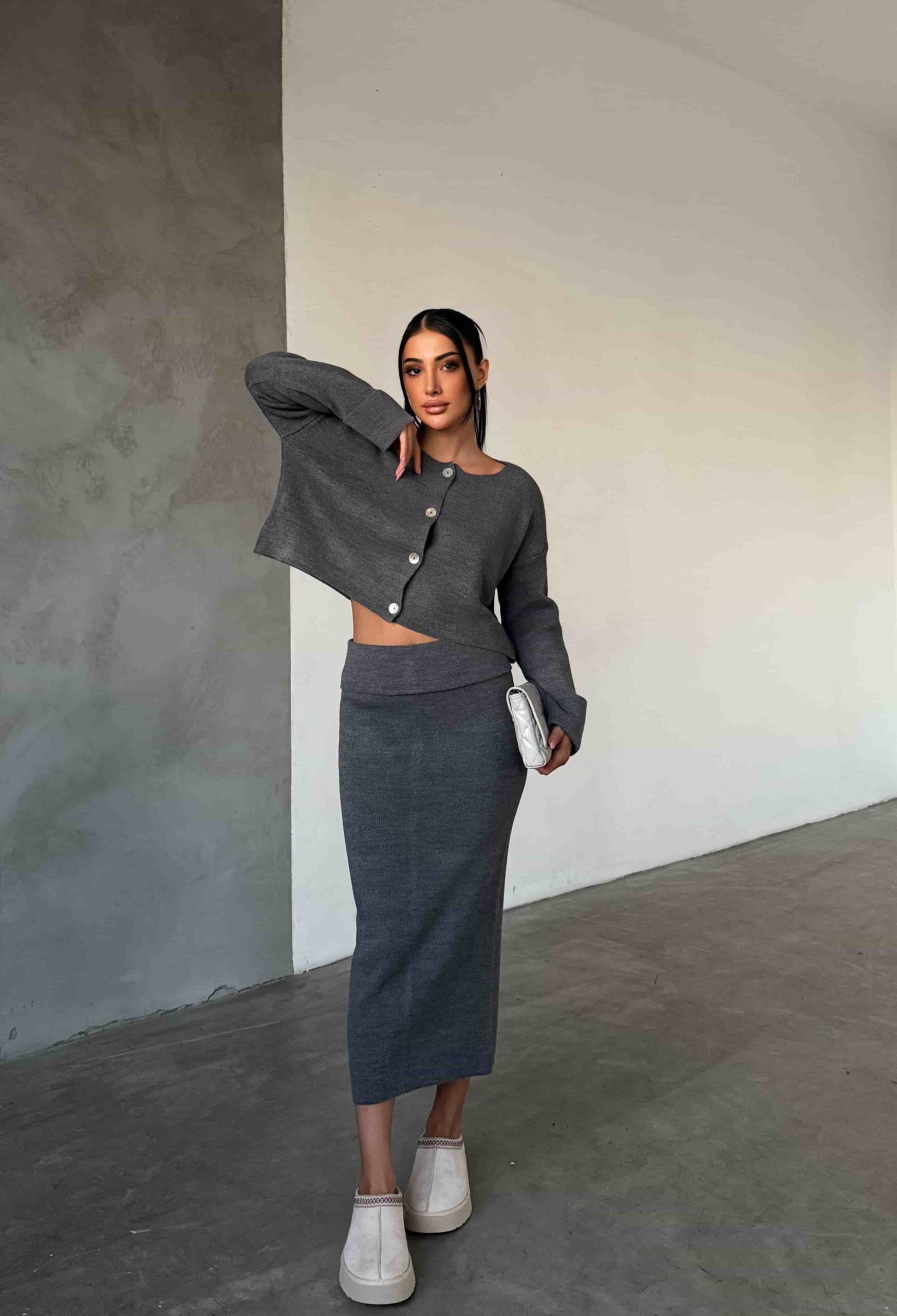 Etek Ceket Triko Takım 1516