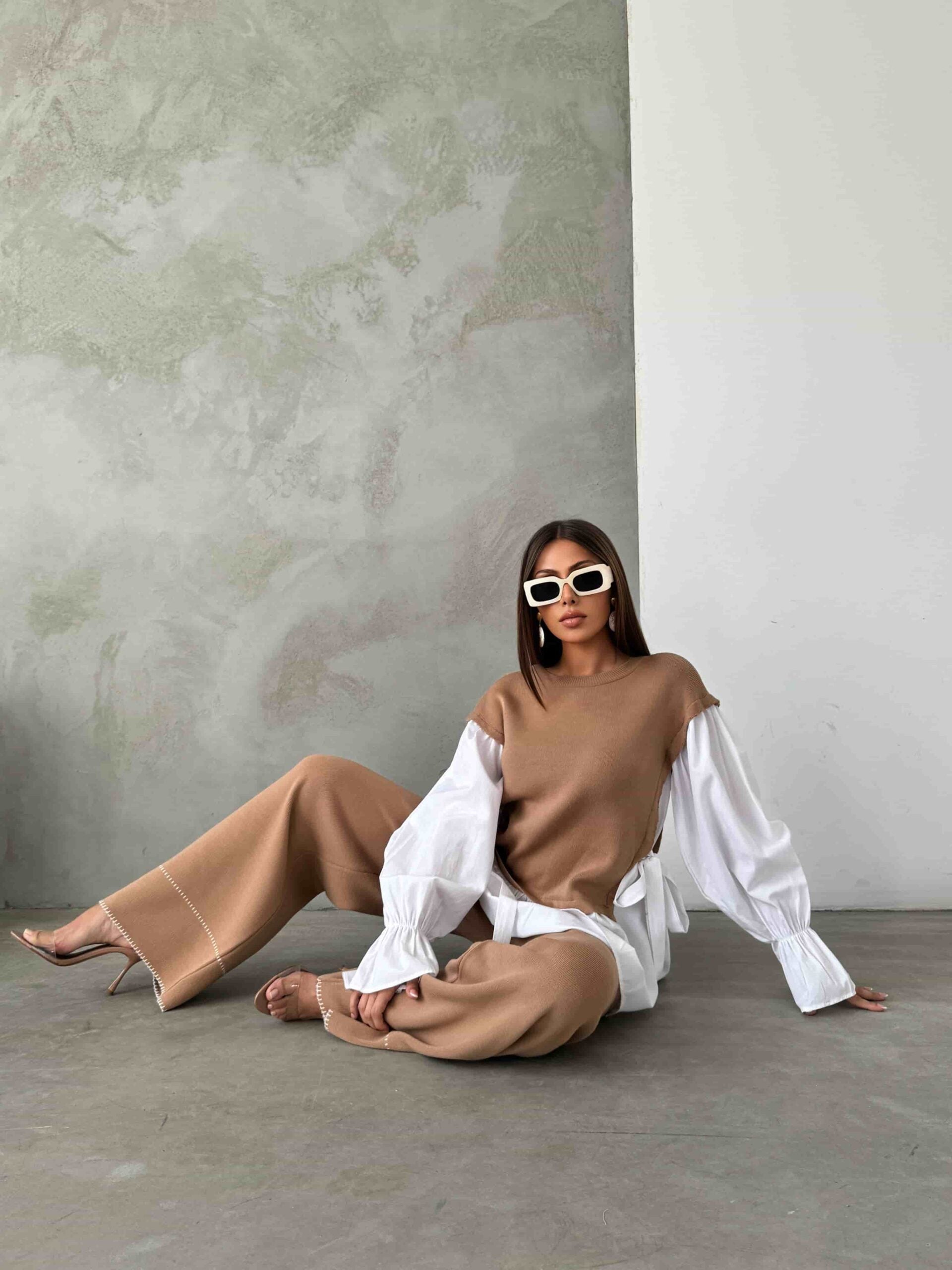 Gömlek Detay Triko Takım 1503