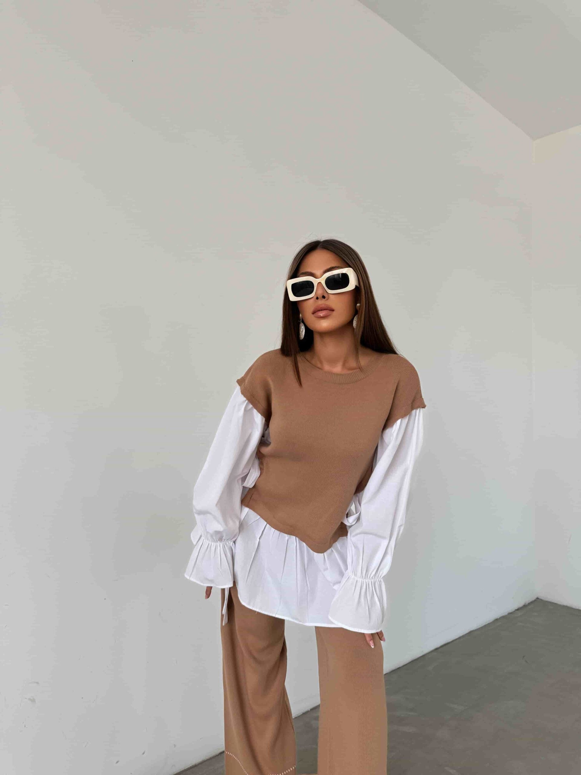 Gömlek Detay Triko Takım 1503