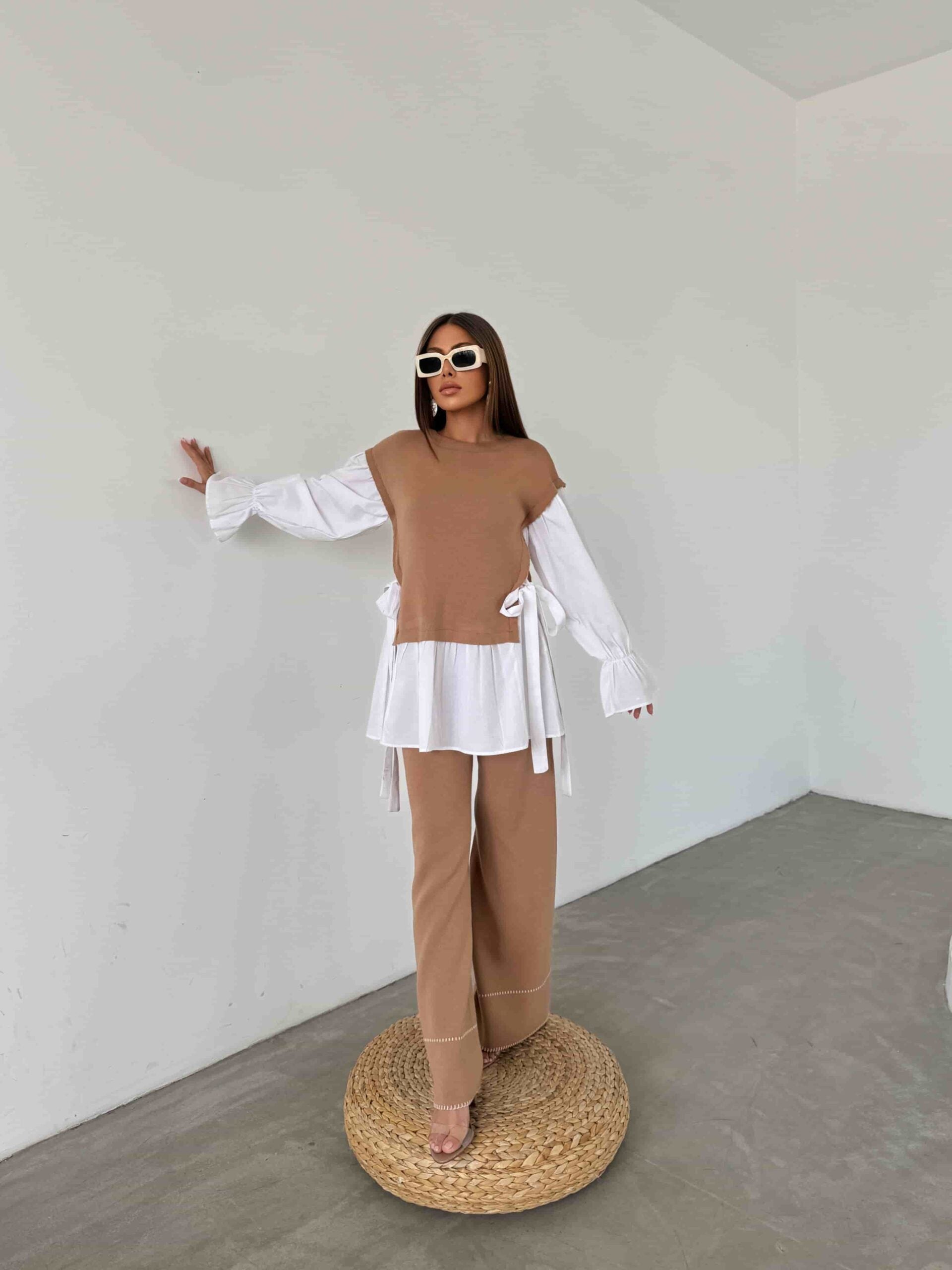 Gömlek Detay Triko Takım 1503