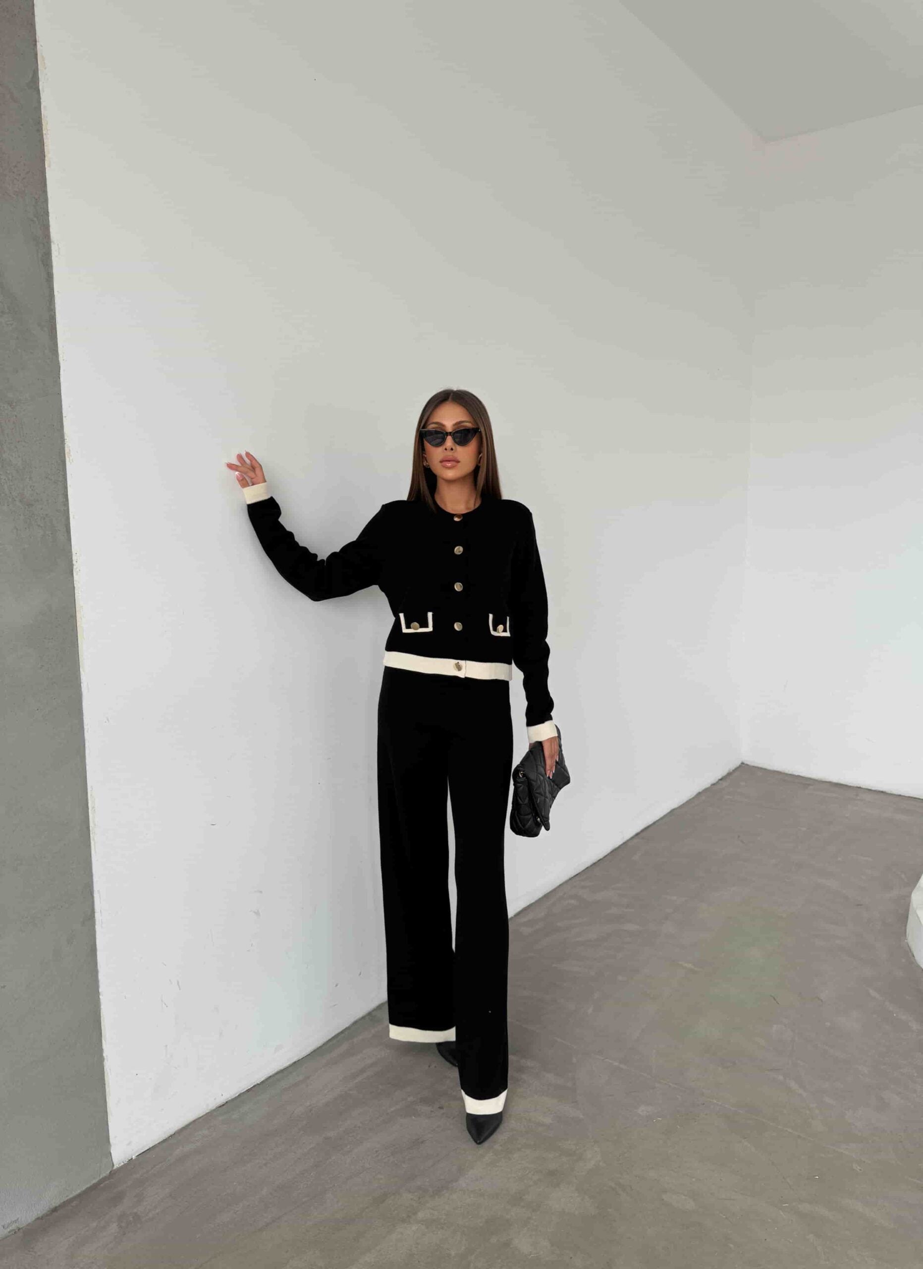 Cep Detay Triko Takım 1505