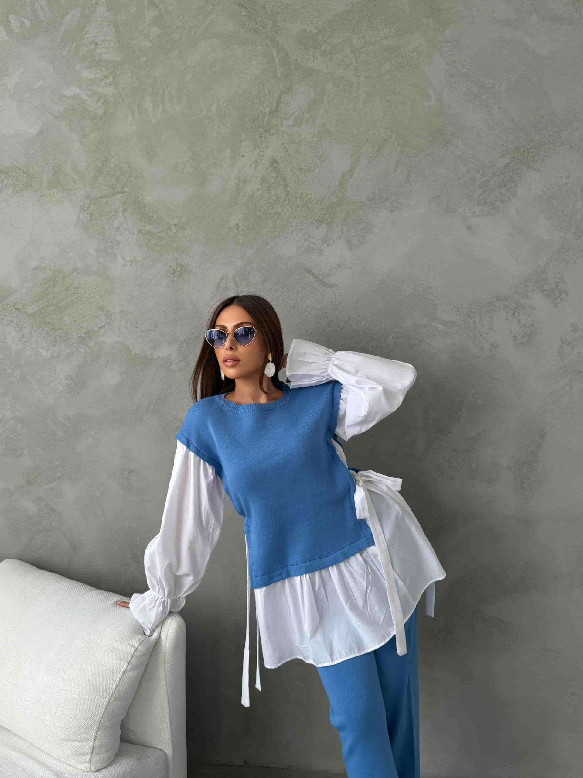 Gömlek Detay Triko Takım 1503