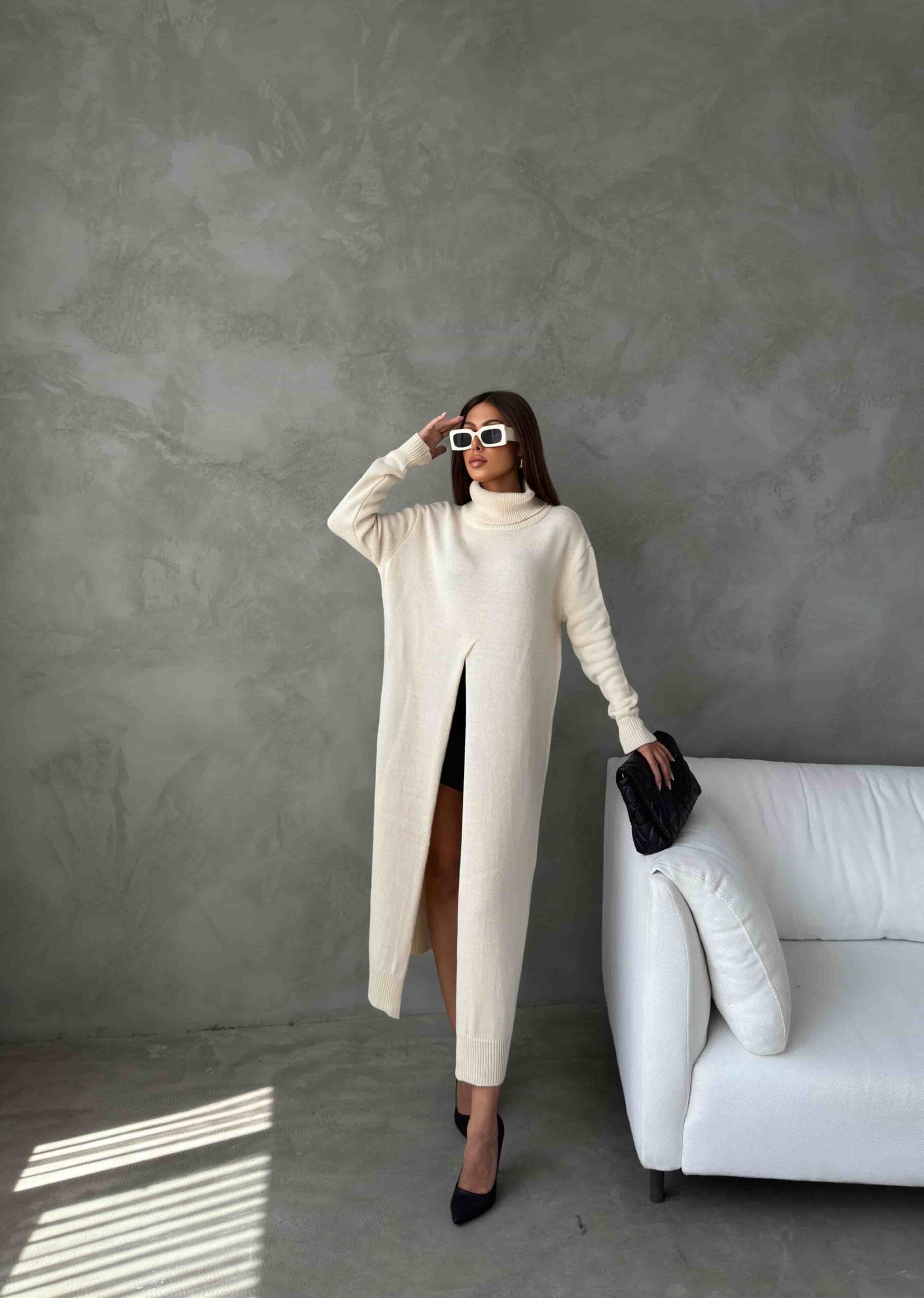 Balıkçı Yaka Triko Elbise 1508