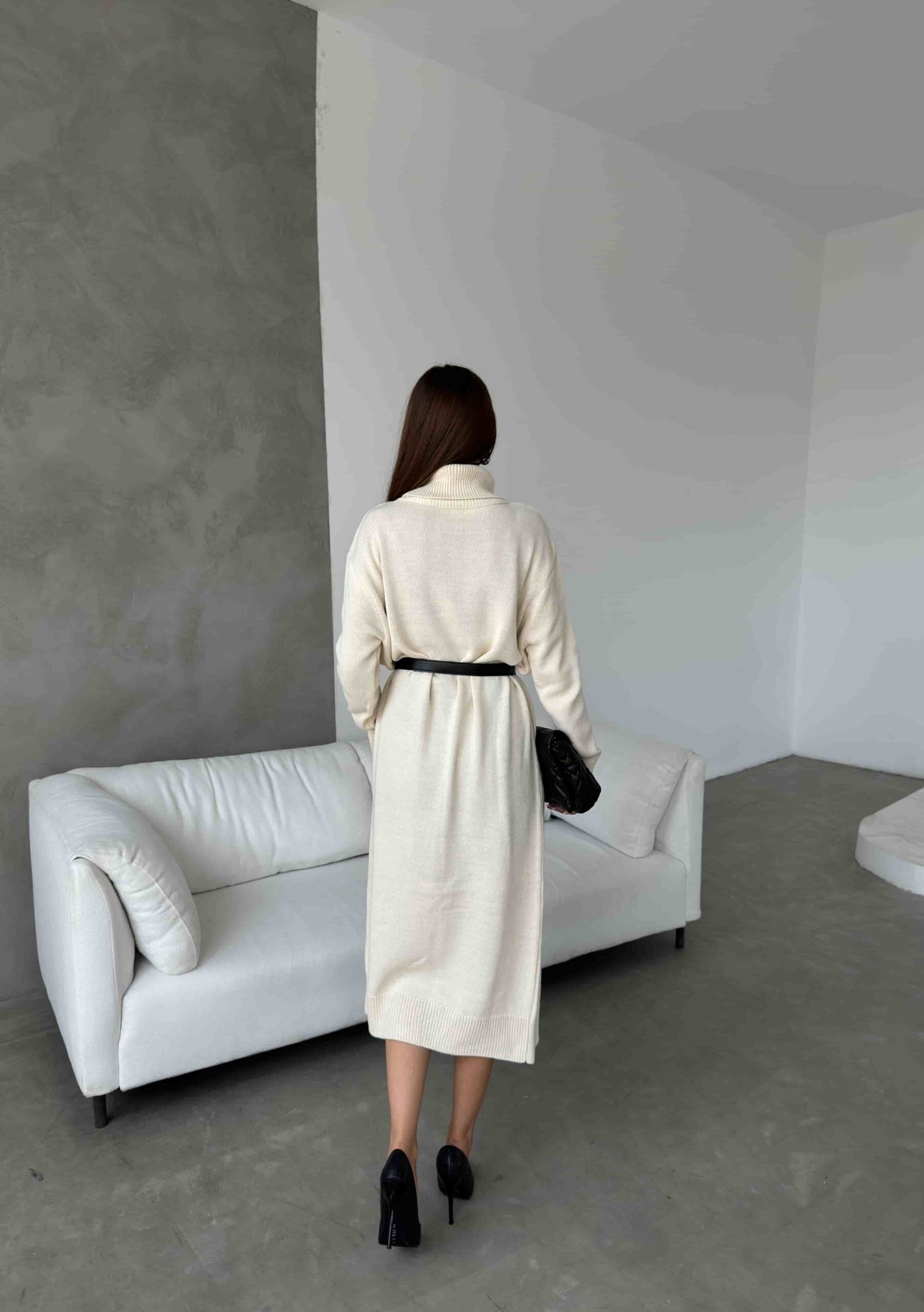 Balıkçı Yaka Triko Elbise 1508