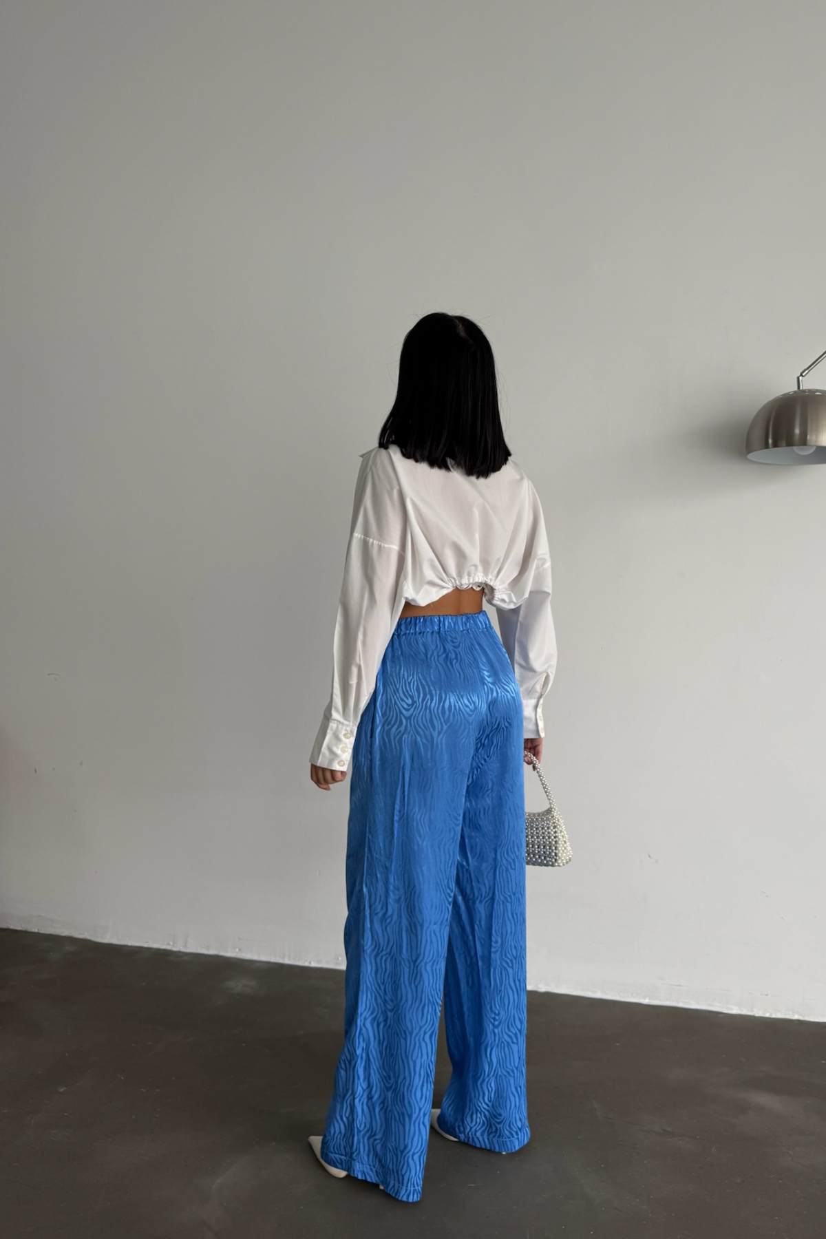 JAKAR SATEN PANTOLON - Mavi