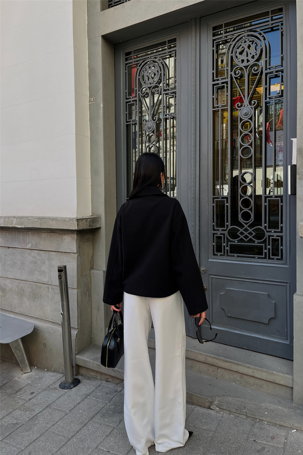 KAŞE GÖMLEK CEKET YANDAN CEP DETAYLI - Siyah